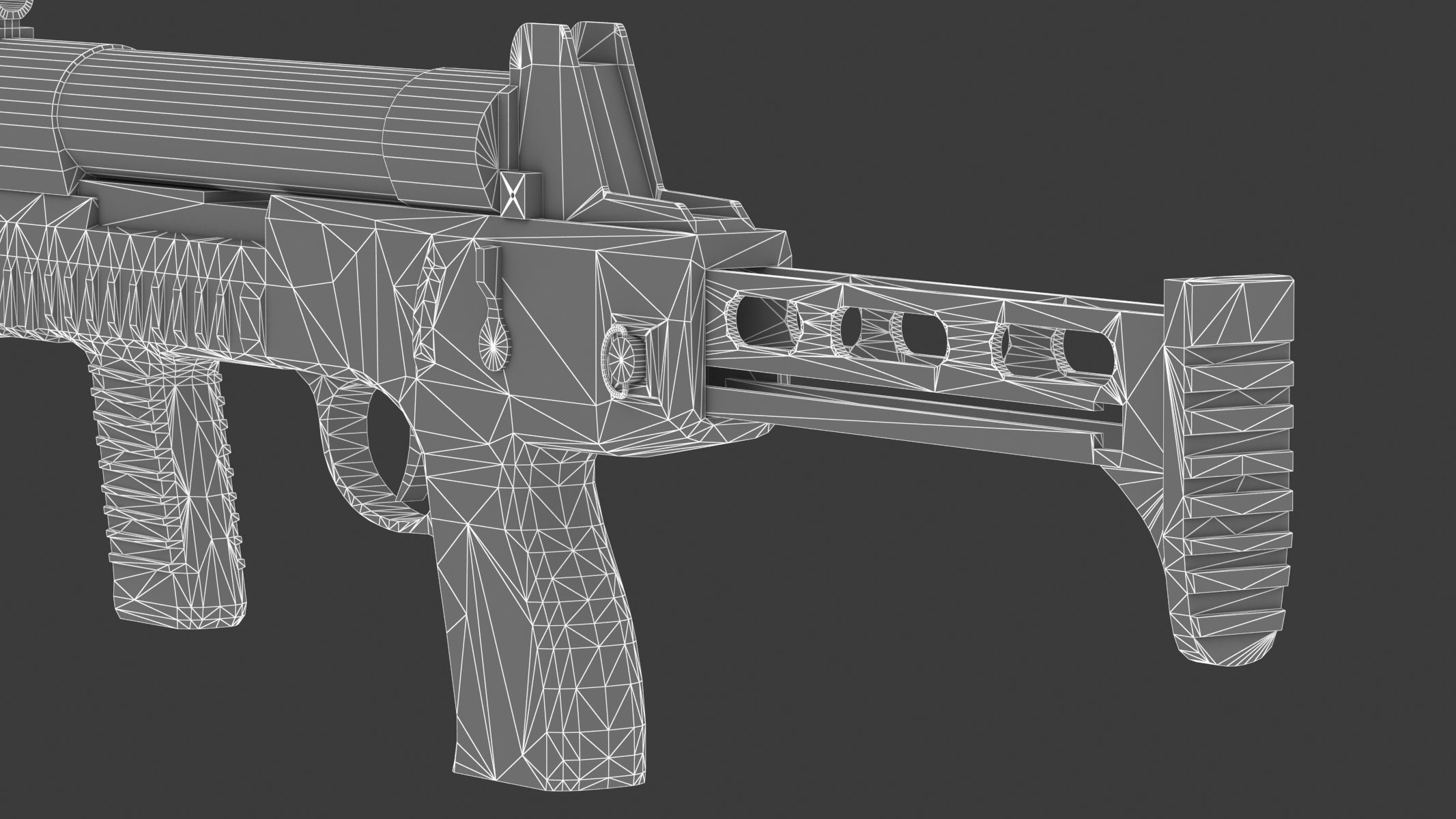 CF 05 Submachine gun Low Poly PBR Realistic Low-poly 3D model_21