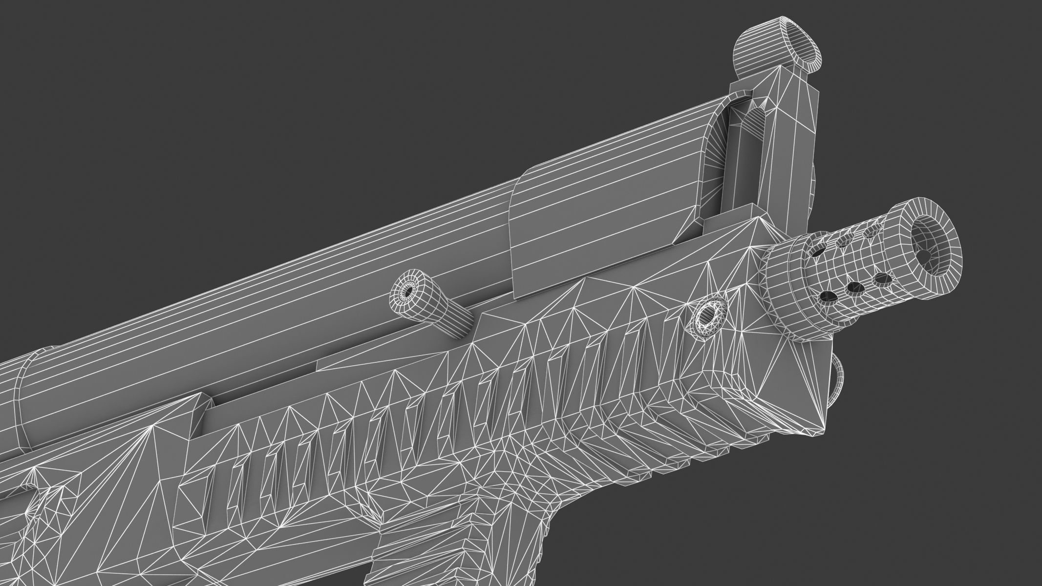 CF 05 Submachine gun Low Poly PBR Realistic Low-poly 3D model_29