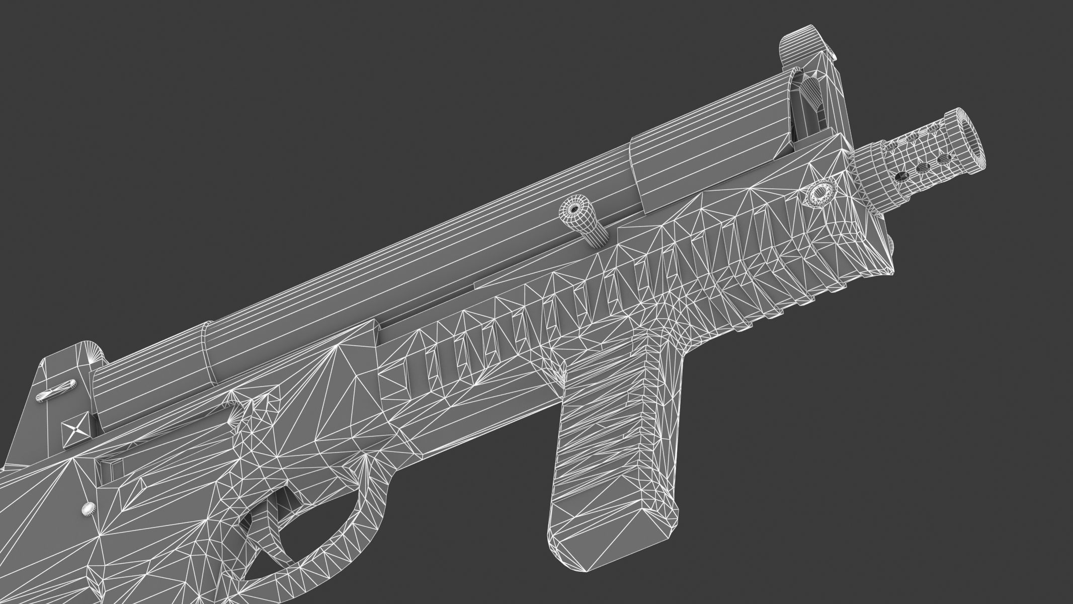 CF 05 Submachine gun Low Poly PBR Realistic Low-poly 3D model_27
