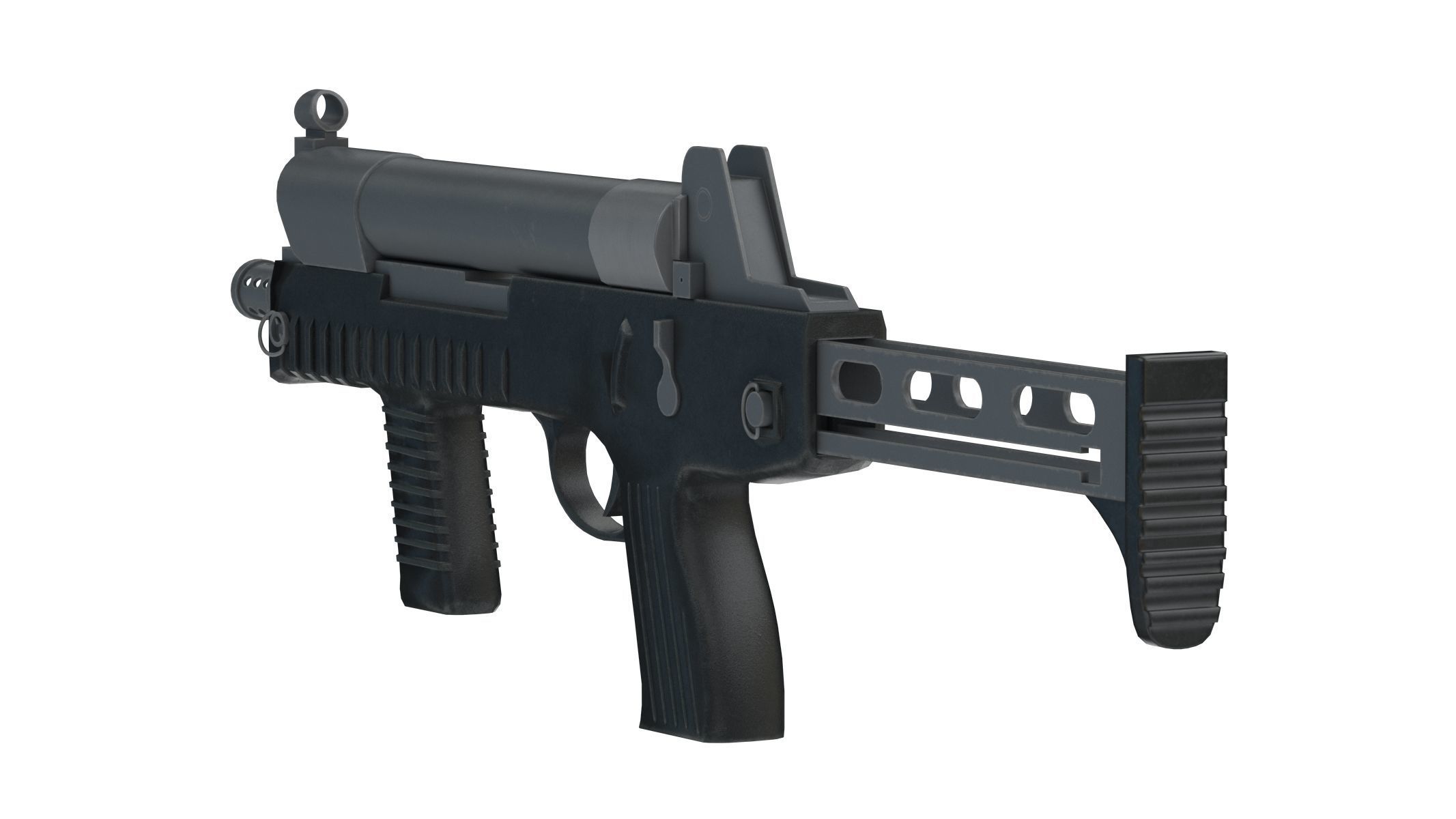 CF 05 Submachine gun Low Poly PBR Realistic Low-poly 3D model_1