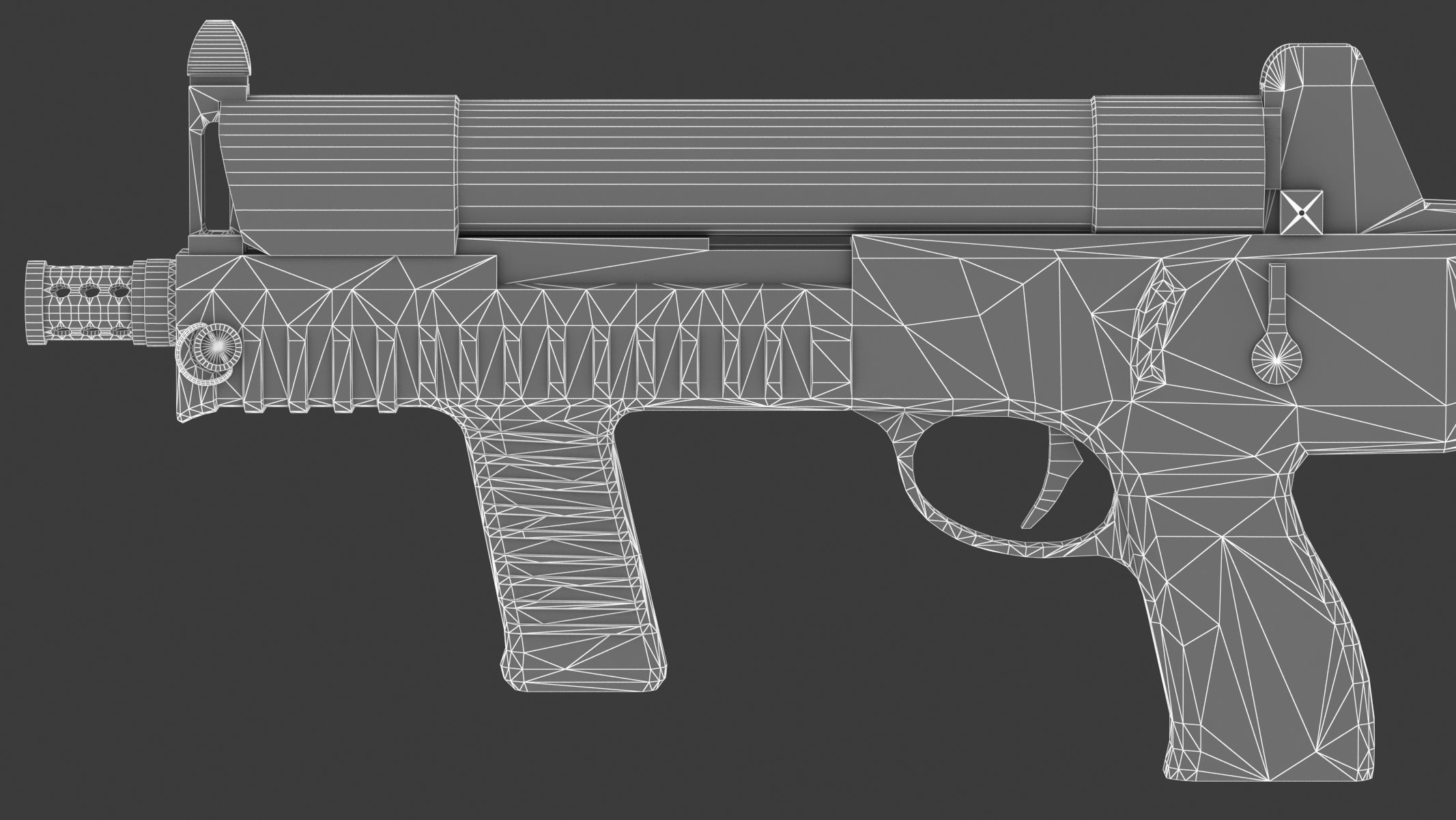 CF 05 Submachine gun Low Poly PBR Realistic Low-poly 3D model_22