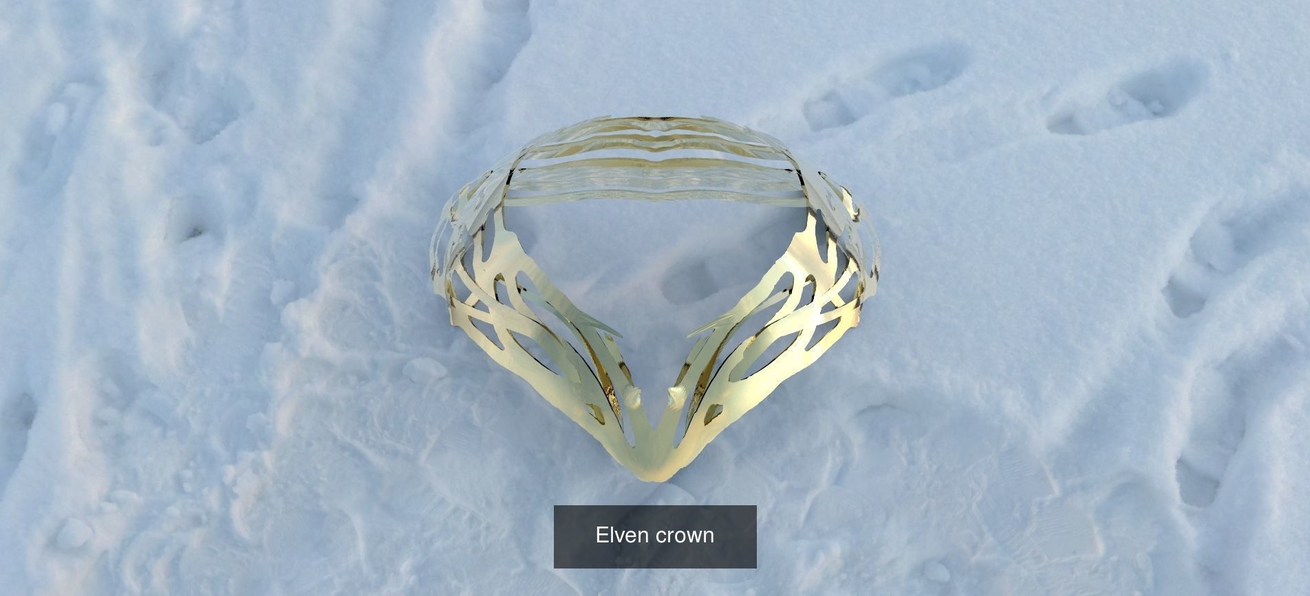 Crown Fantasy Angel statues 3D Model Collection_2