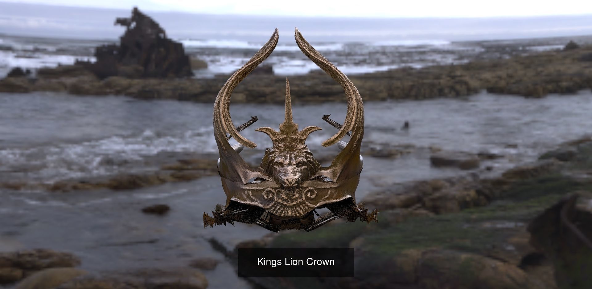 Crown Fantasy Angel statues 3D Model Collection_3