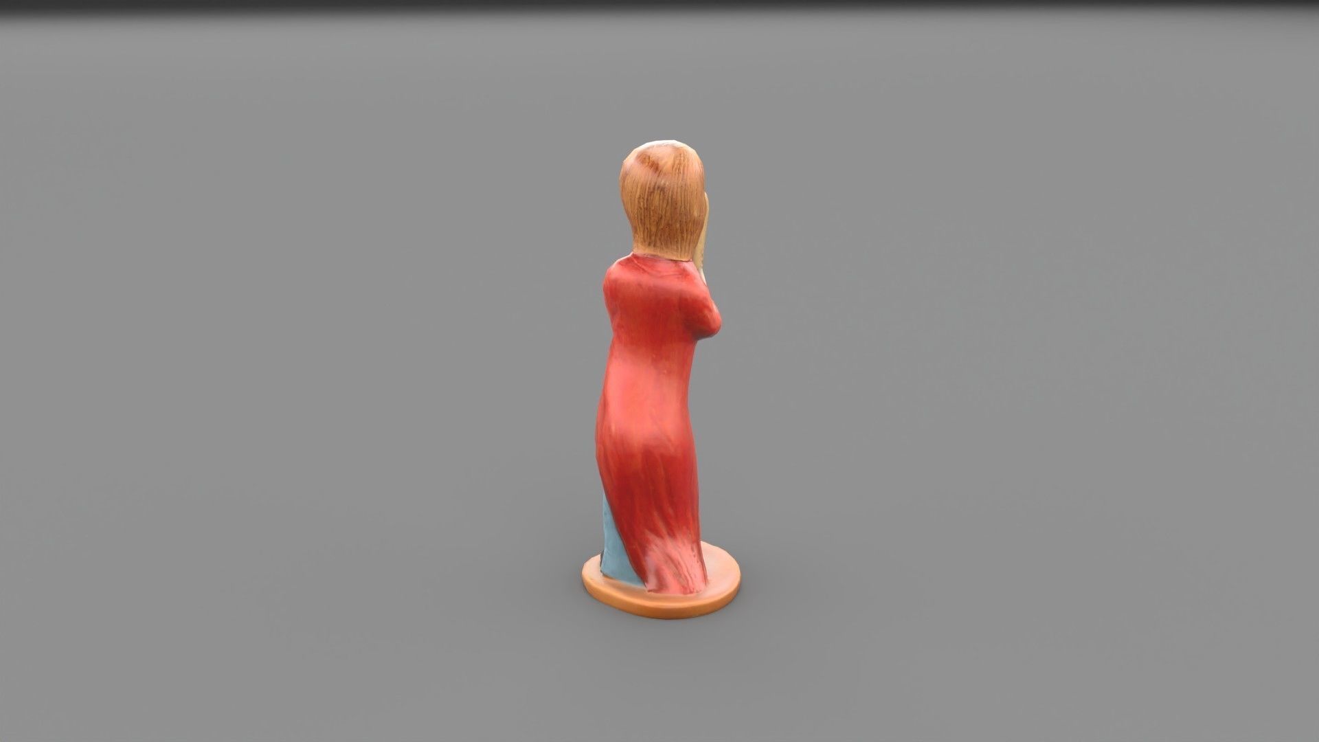 Clown statuette Low-poly 3D model_24