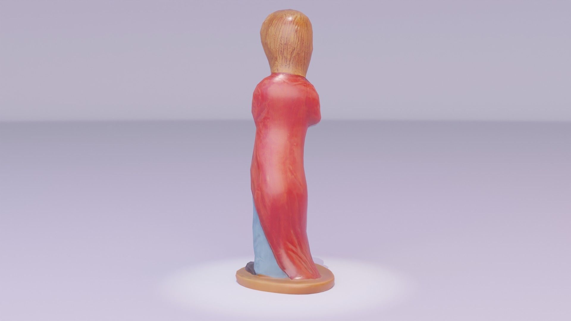 Clown statuette Low-poly 3D model_16