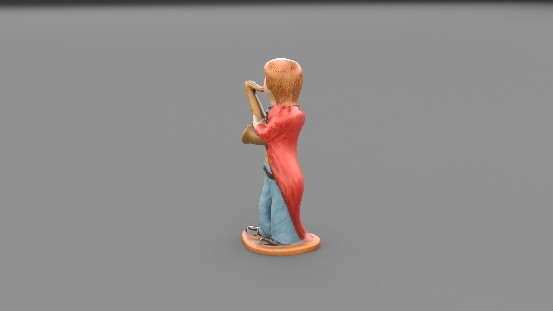 Clown statuette Low-poly 3D model_26