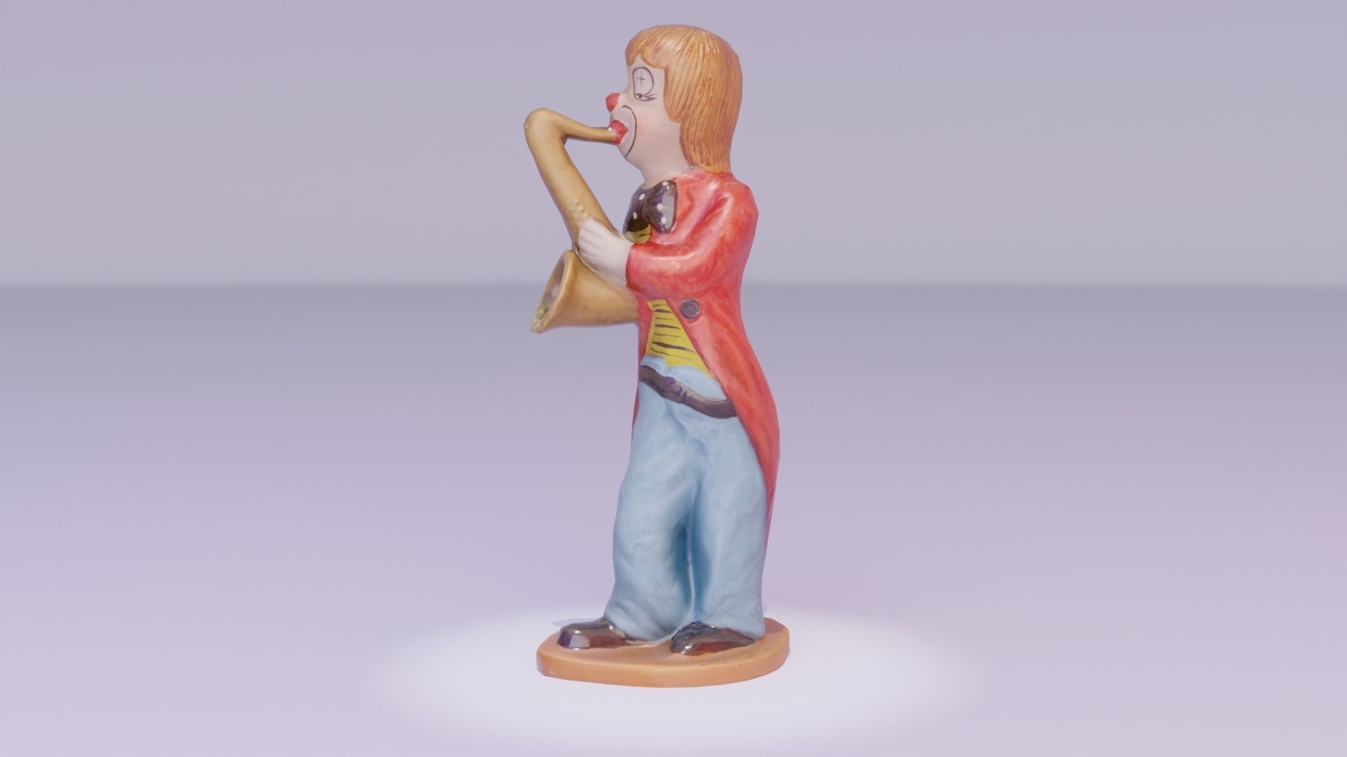 Clown statuette Low-poly 3D model_19