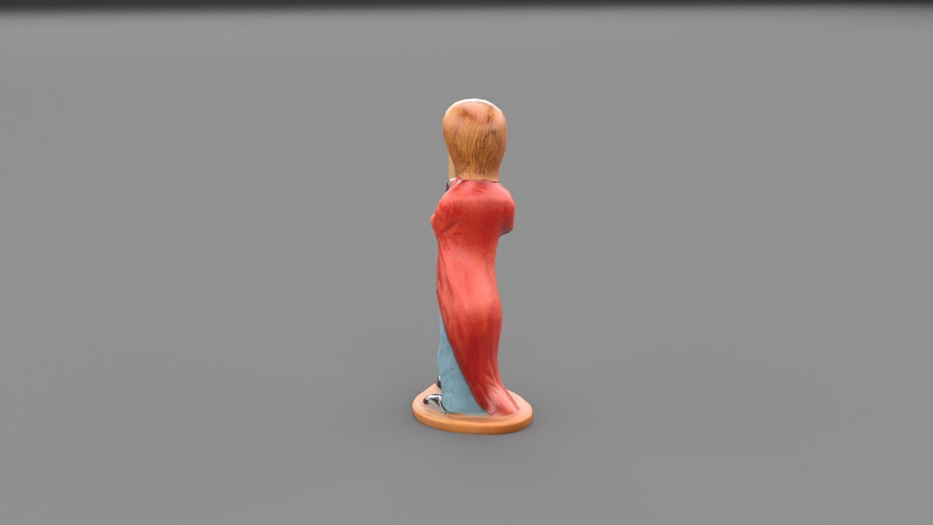 Clown statuette Low-poly 3D model_25