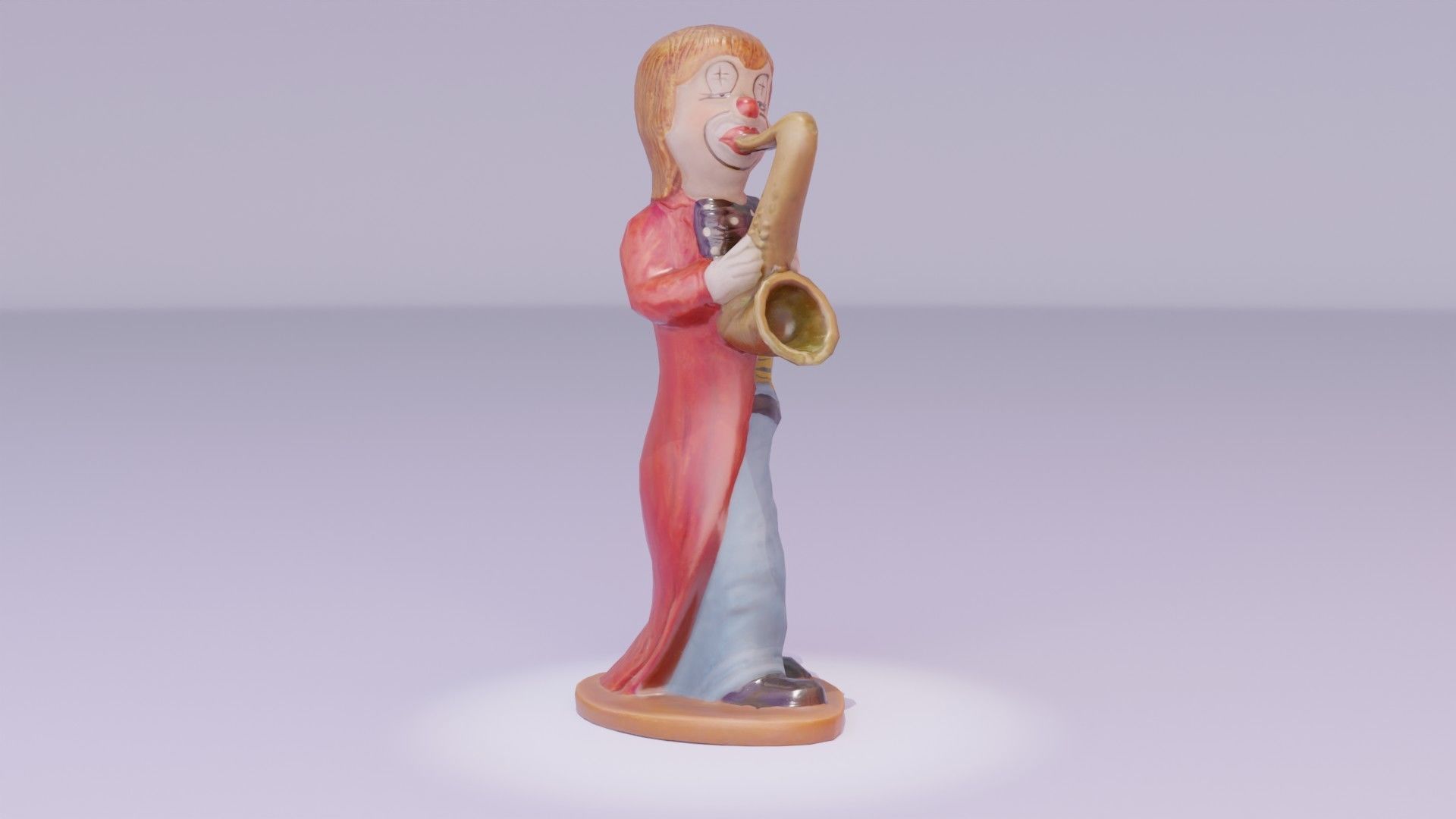 Clown statuette Low-poly 3D model_12