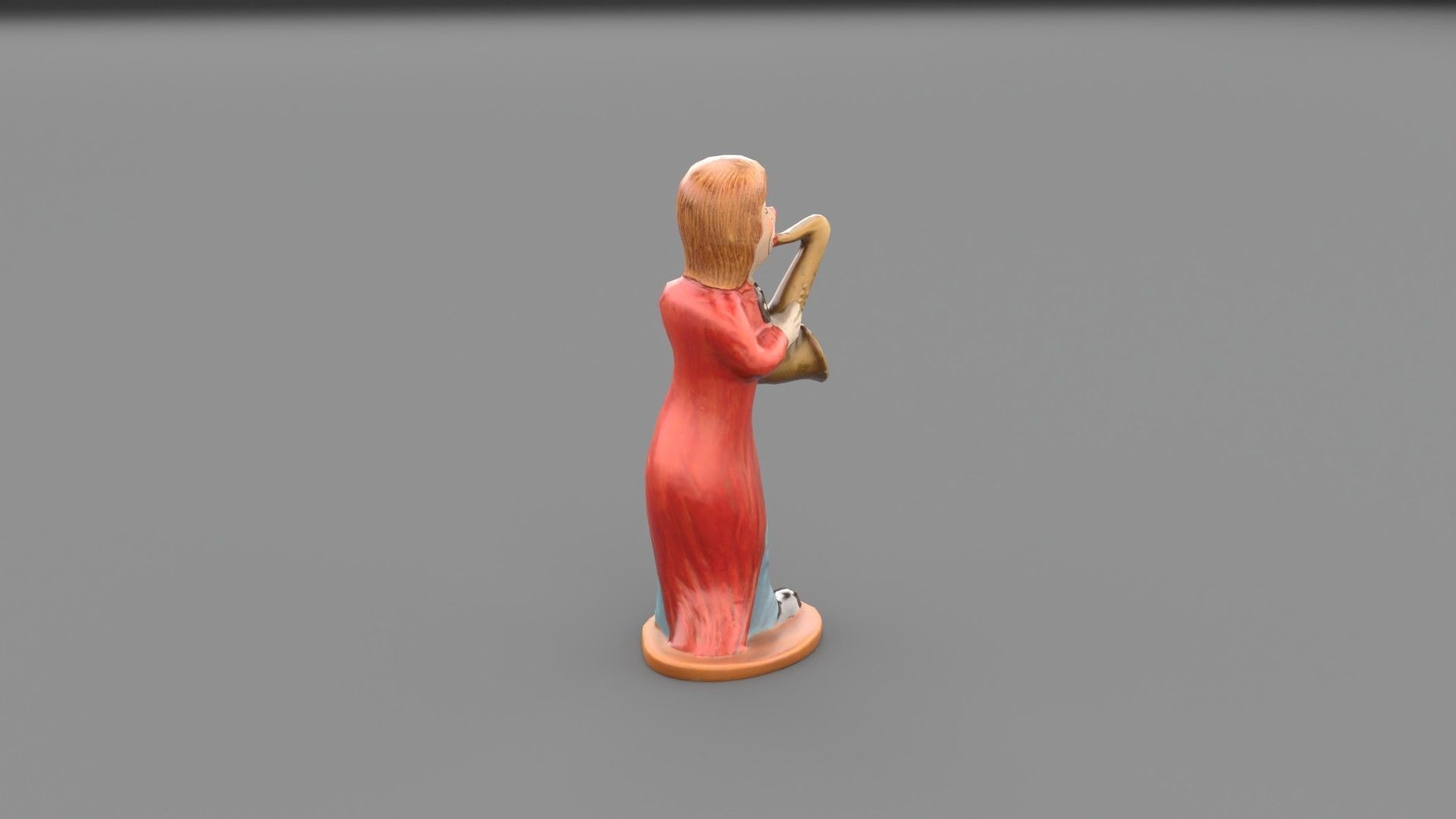 Clown statuette Low-poly 3D model_23