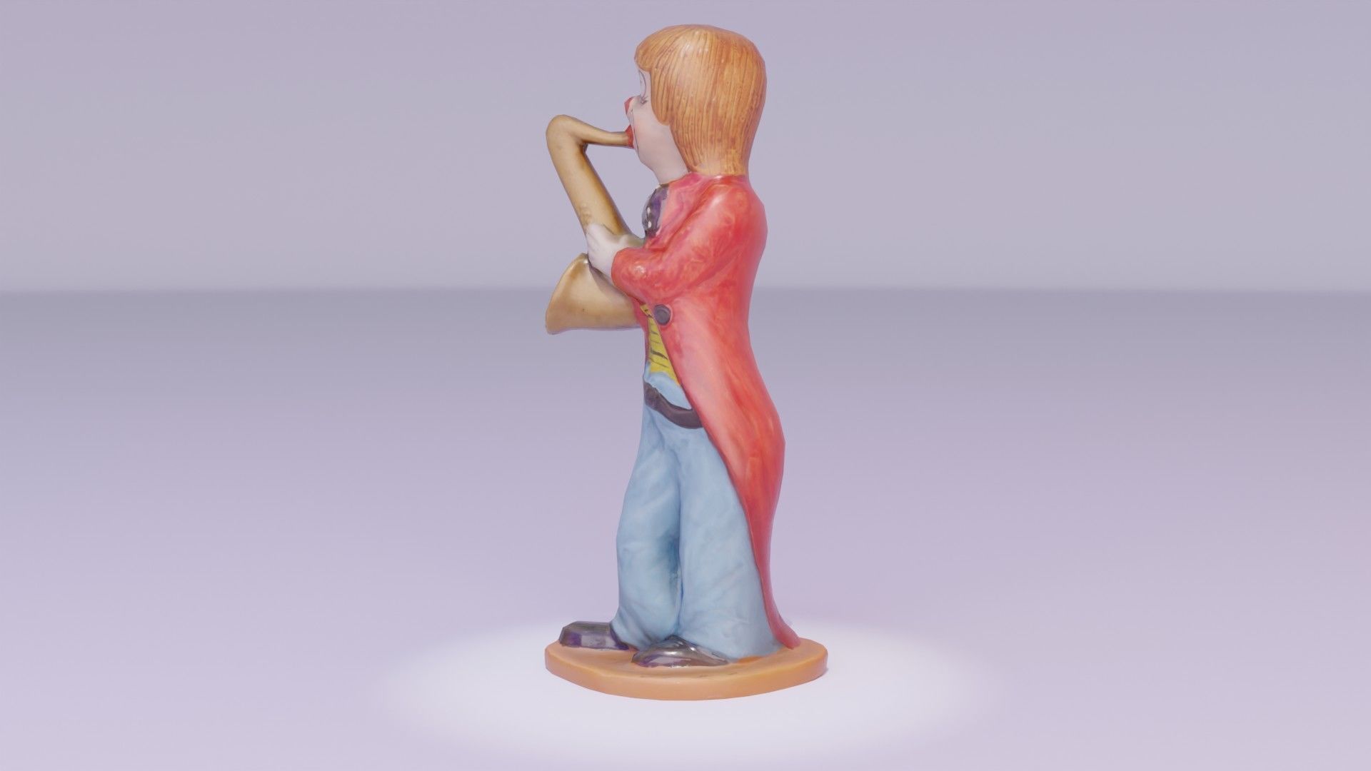 Clown statuette Low-poly 3D model_18