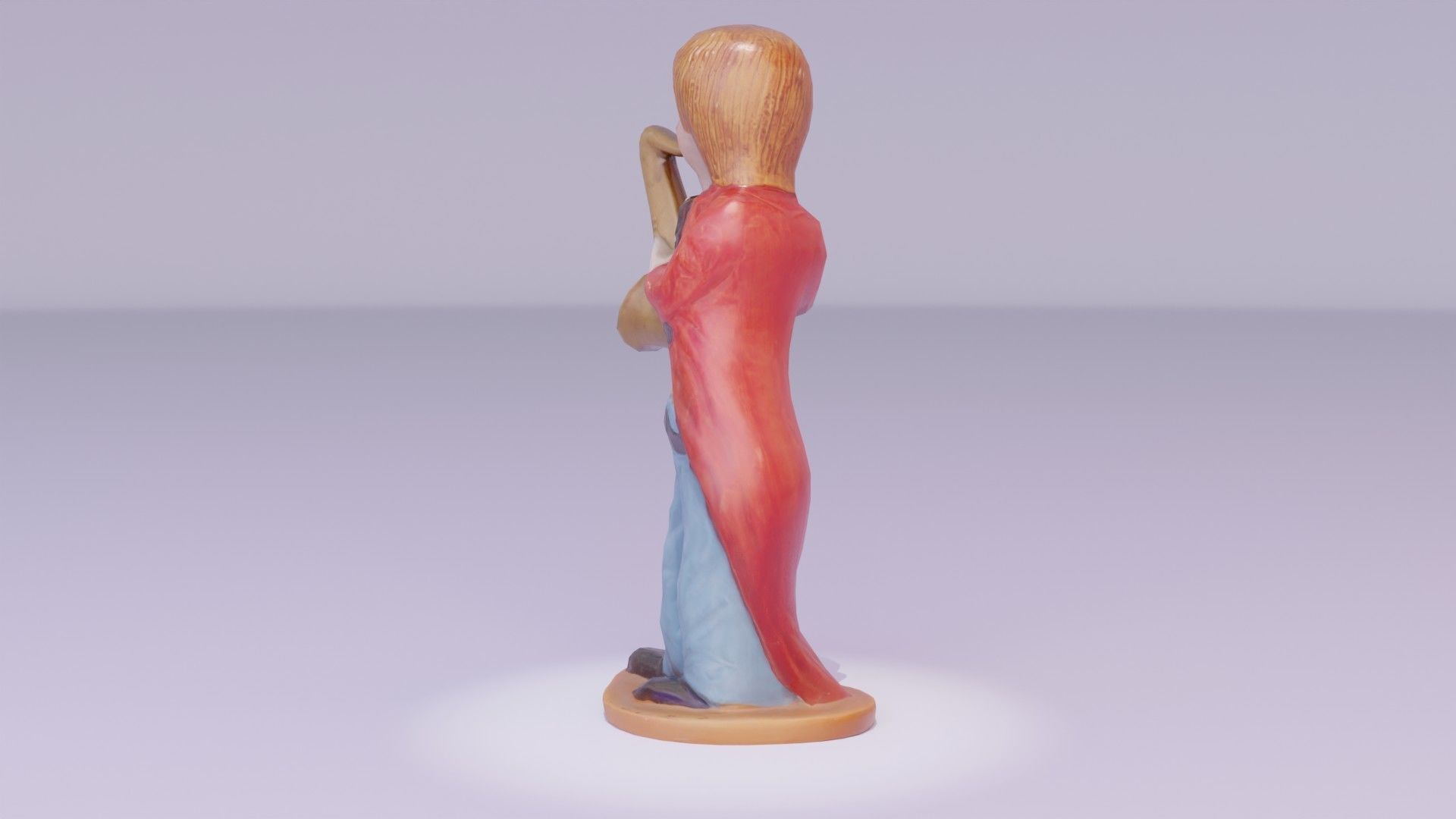 Clown statuette Low-poly 3D model_17