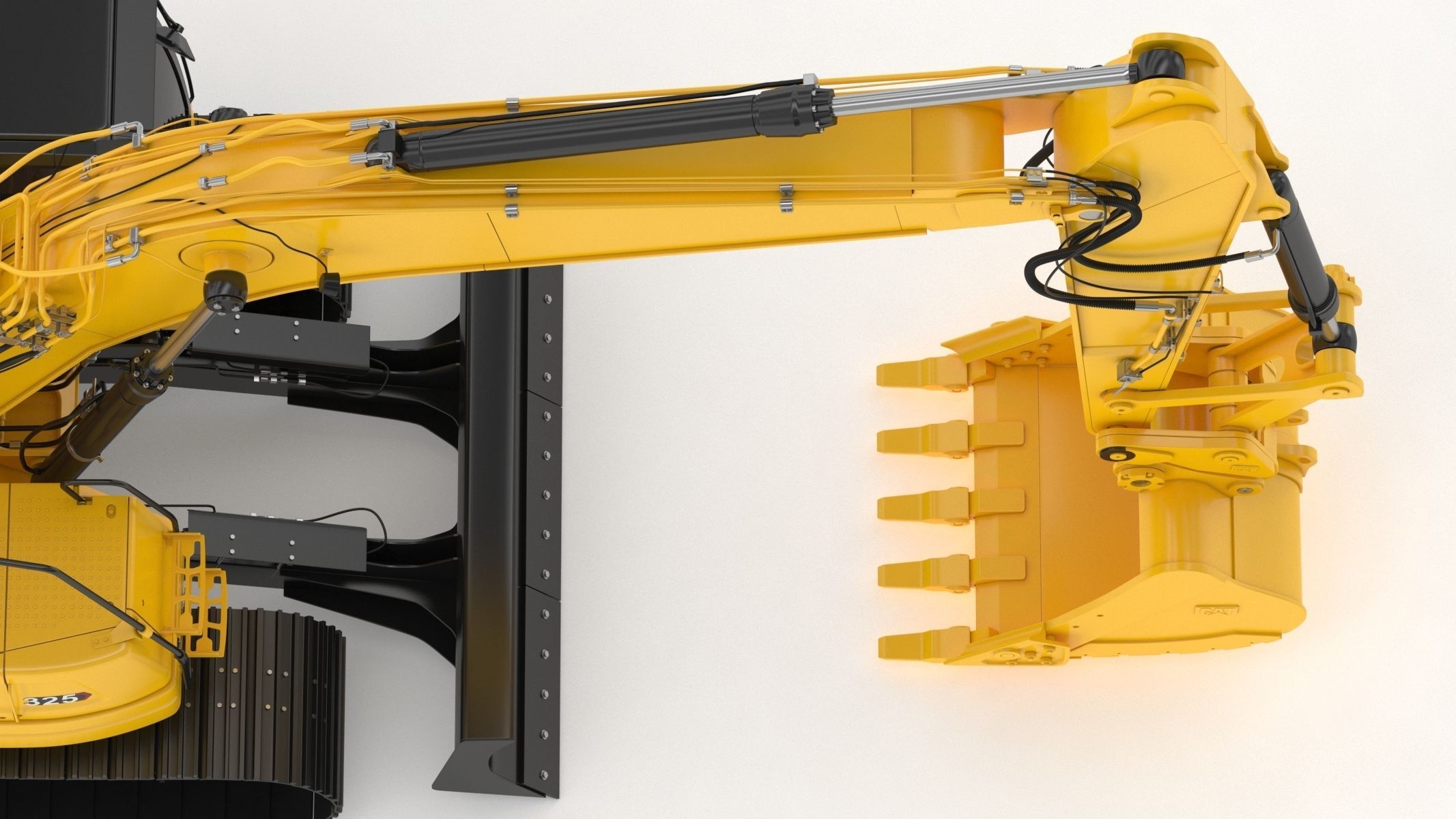 Crawler Excavator Generic 04 3D model_19