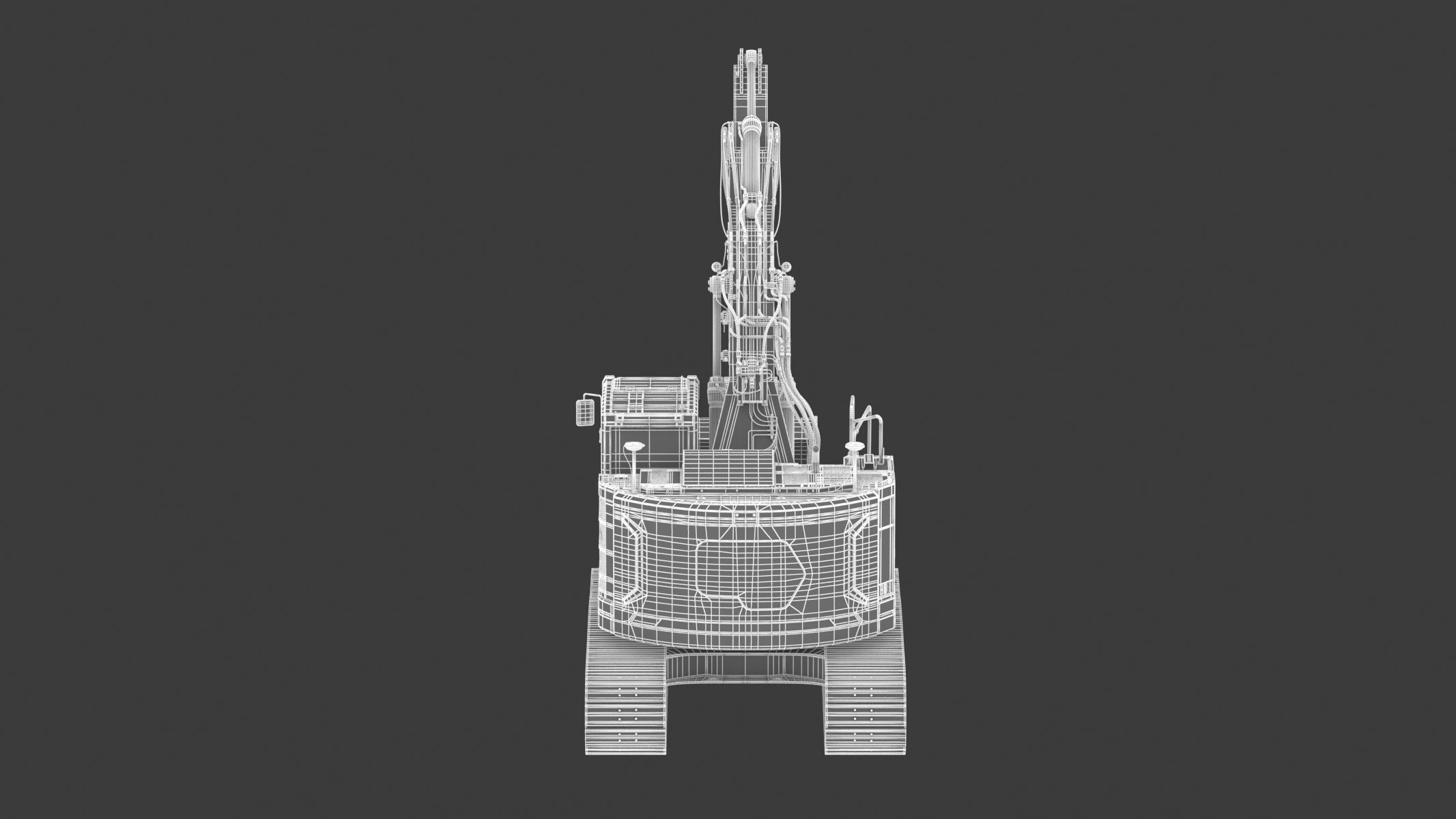Crawler Excavator Generic 04 3D model_26
