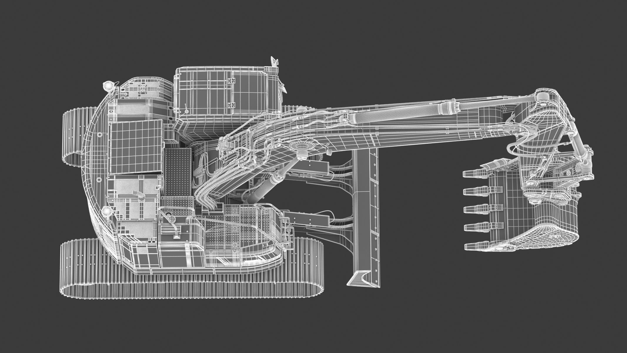 Crawler Excavator Generic 04 3D model_30
