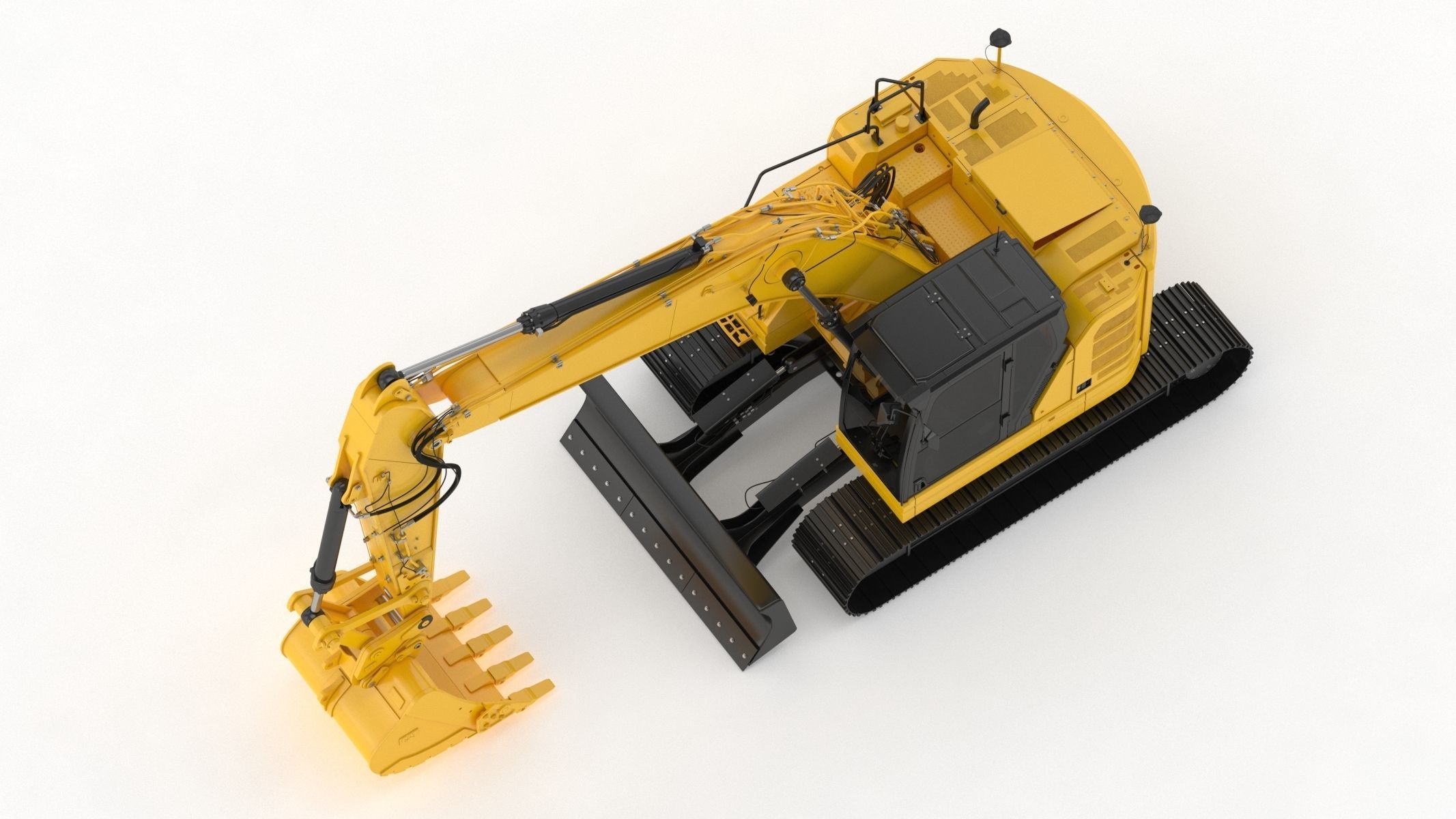 Crawler Excavator Generic 04 3D model_8