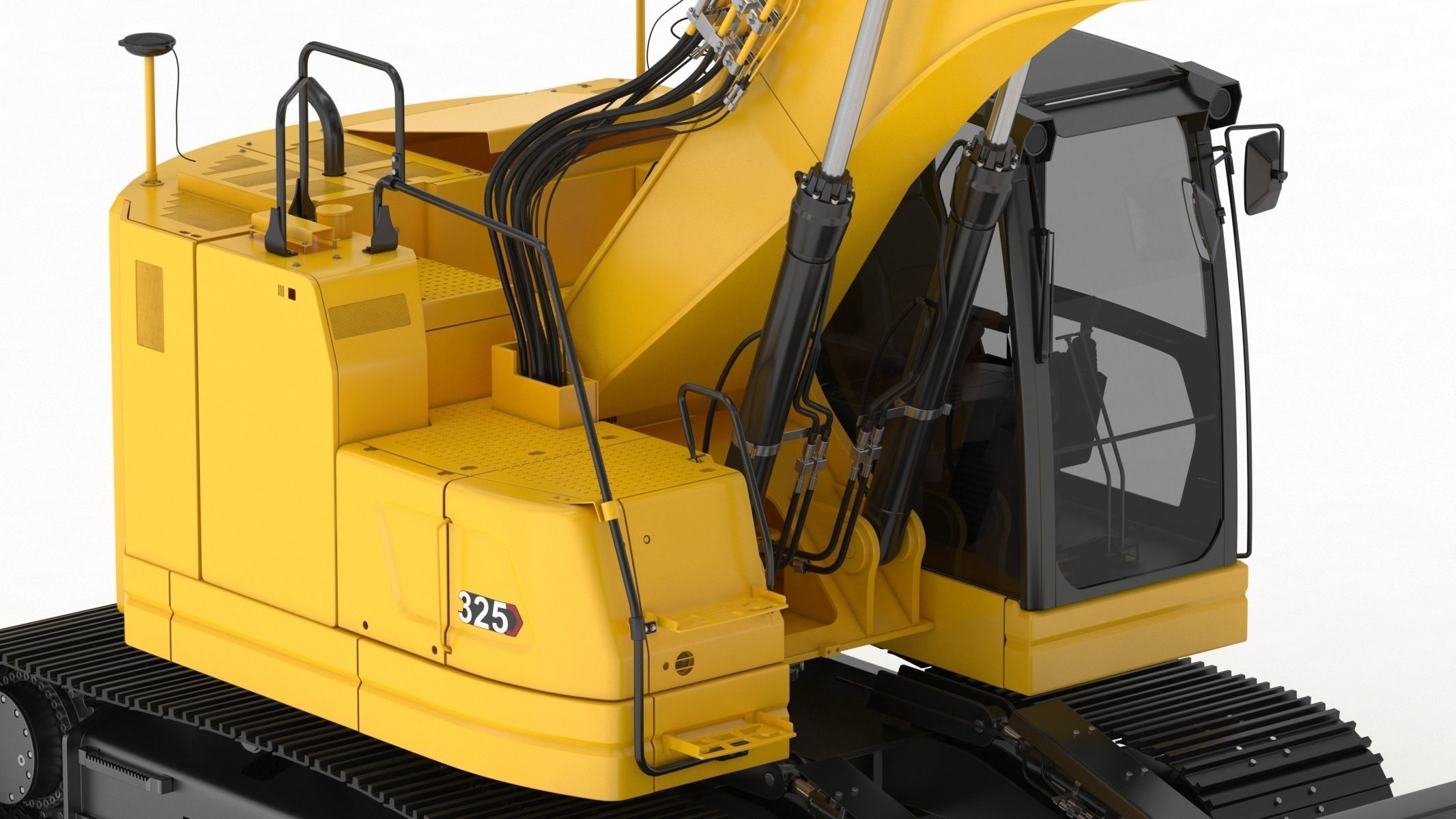 Crawler Excavator Generic 04 3D model_12