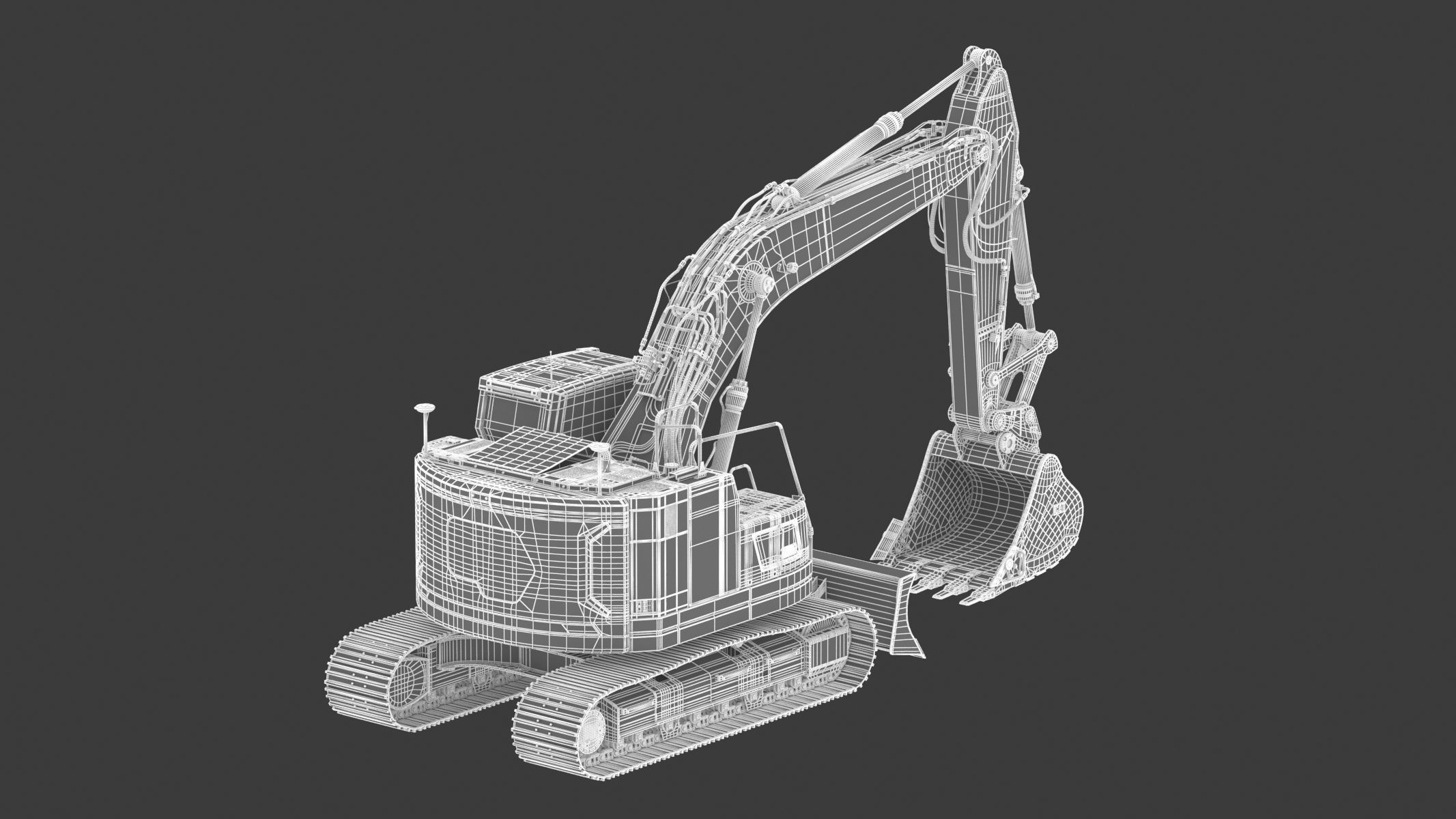 Crawler Excavator Generic 04 3D model_25
