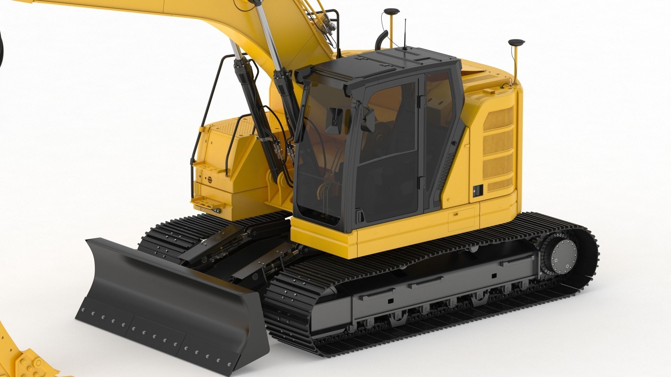 Crawler Excavator Generic 04 3D model_10