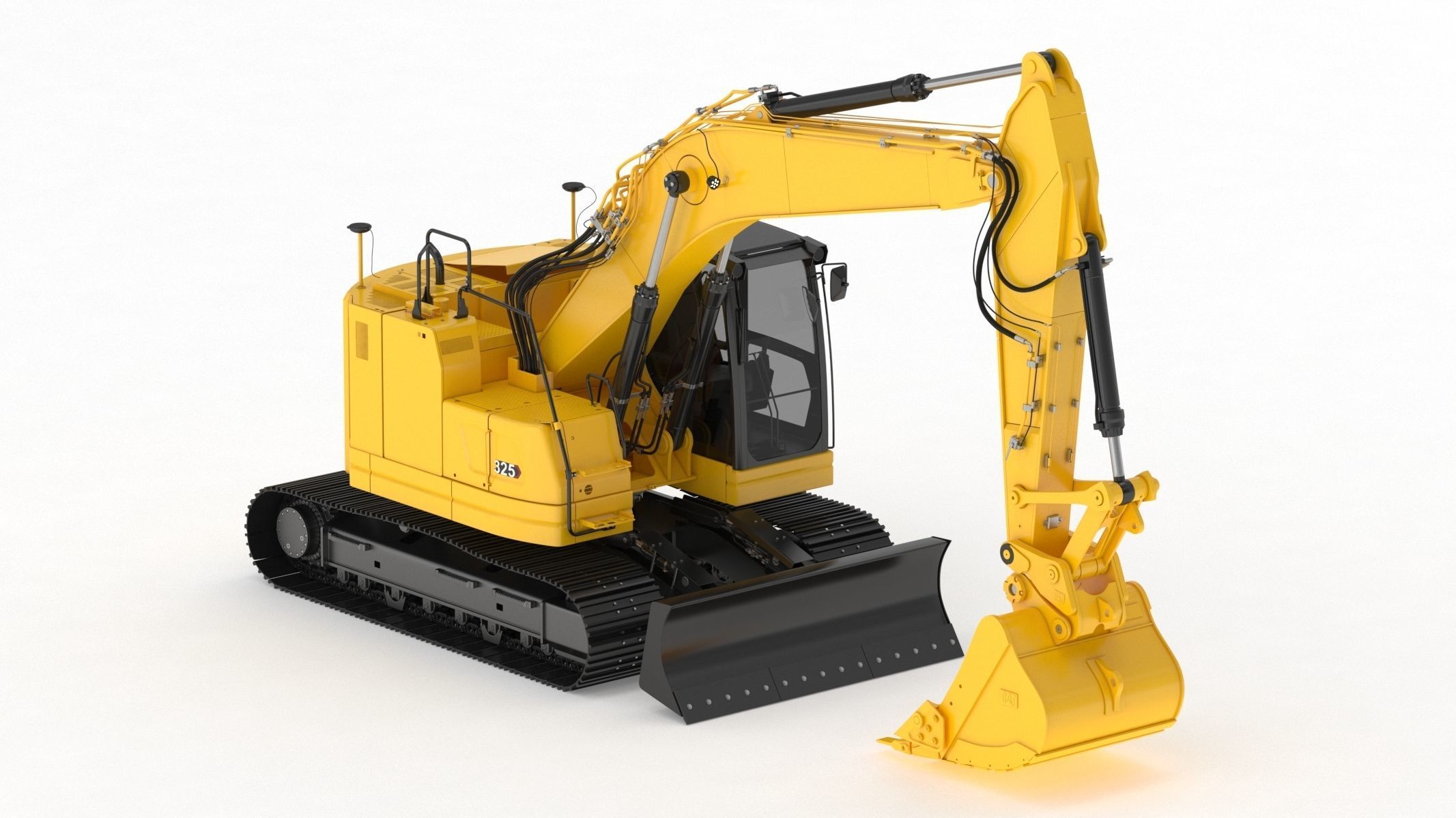 Crawler Excavator Generic 04 3D model_2