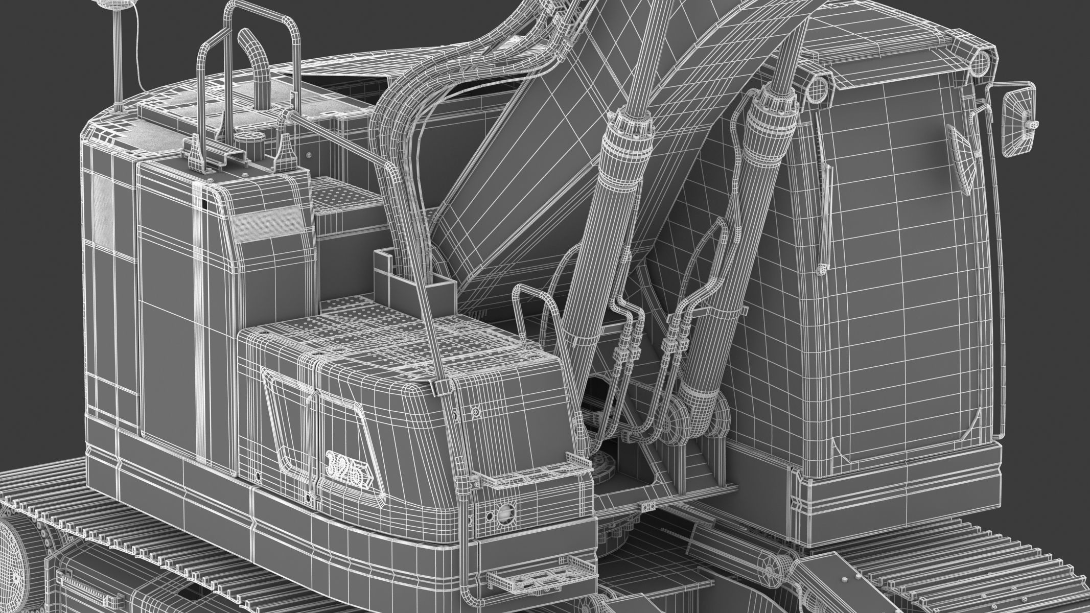 Crawler Excavator Generic 04 3D model_33