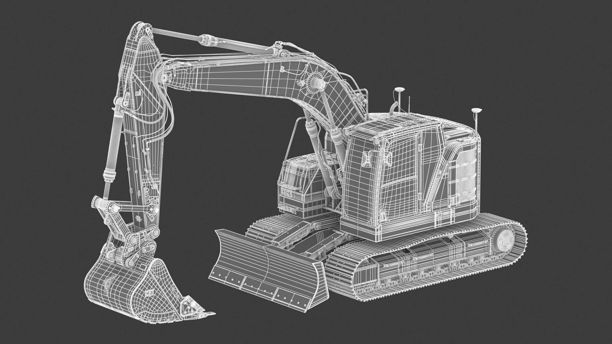 Crawler Excavator Generic 04 3D model_21
