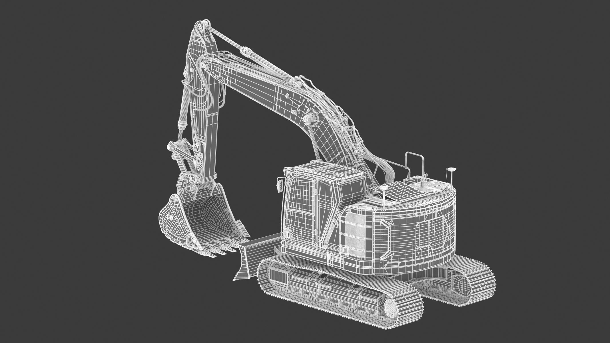 Crawler Excavator Generic 04 3D model_27
