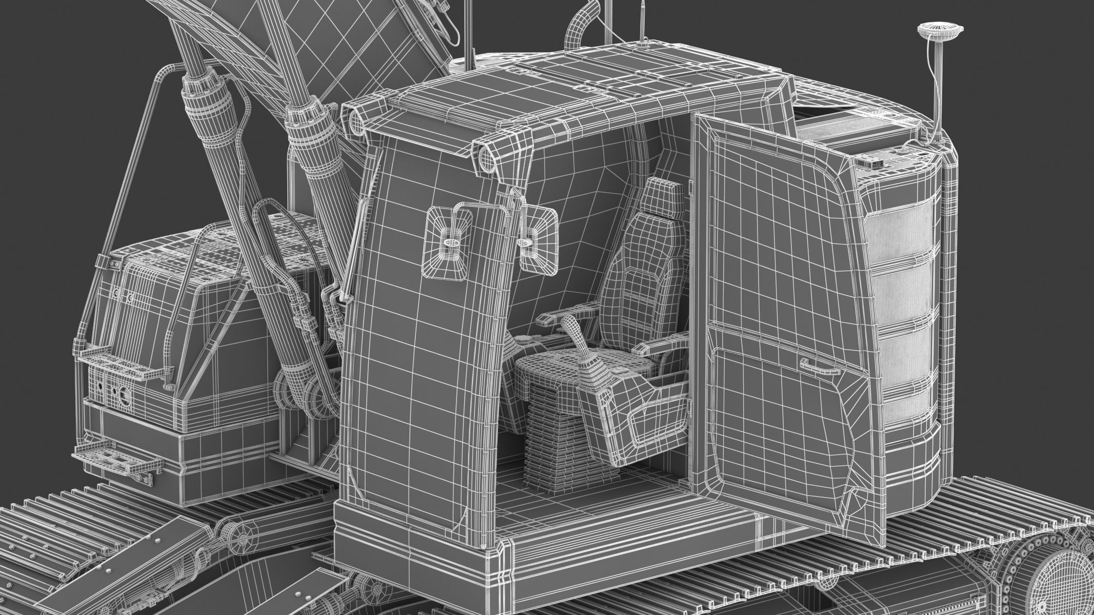 Crawler Excavator Generic 04 3D model_41