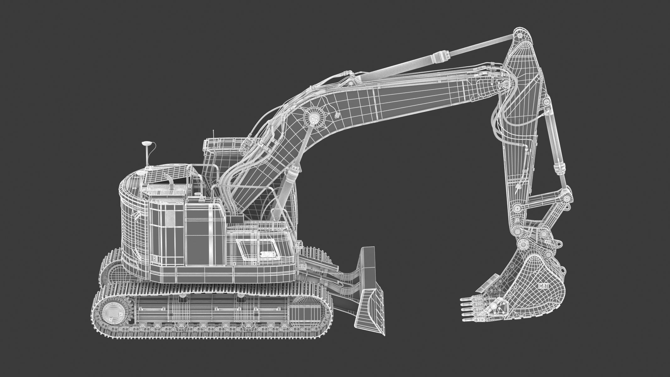 Crawler Excavator Generic 04 3D model_24