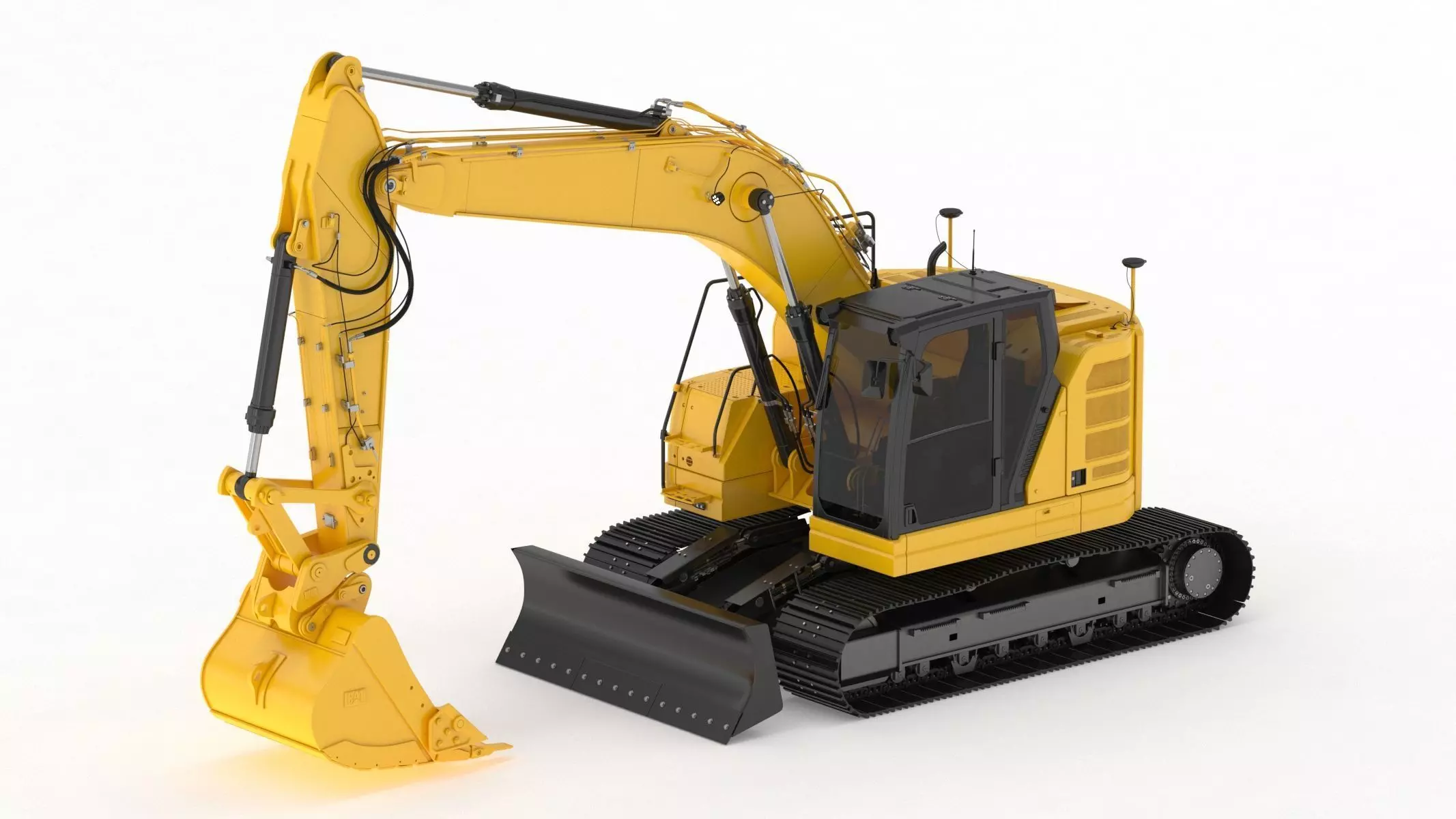 Crawler Excavator Generic 04 3D model_0