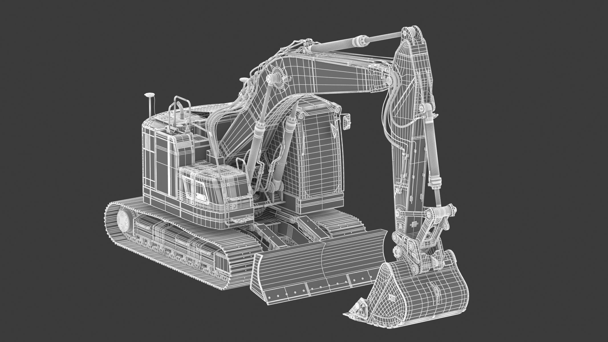 Crawler Excavator Generic 04 3D model_23