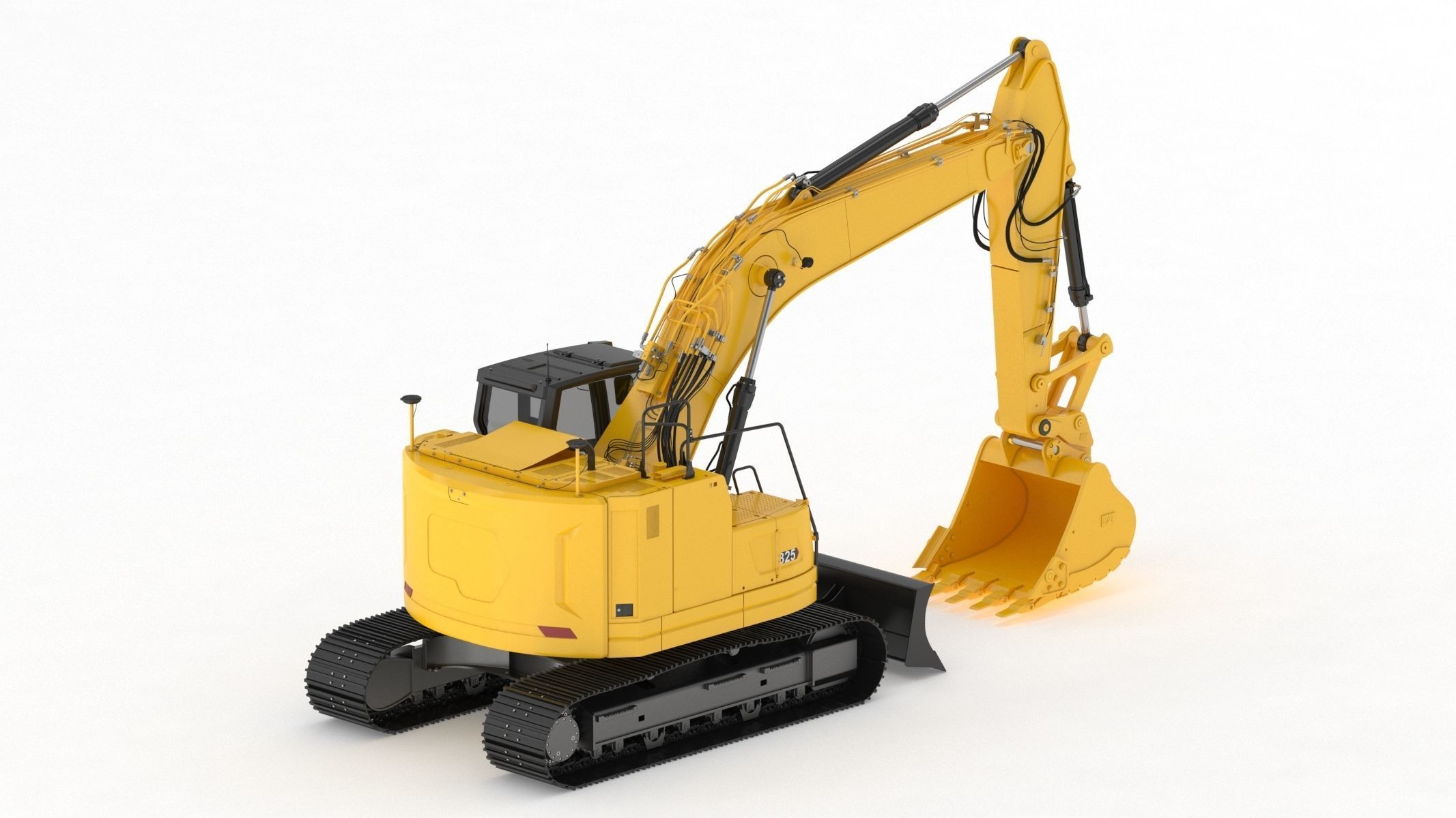 Crawler Excavator Generic 04 3D model_4