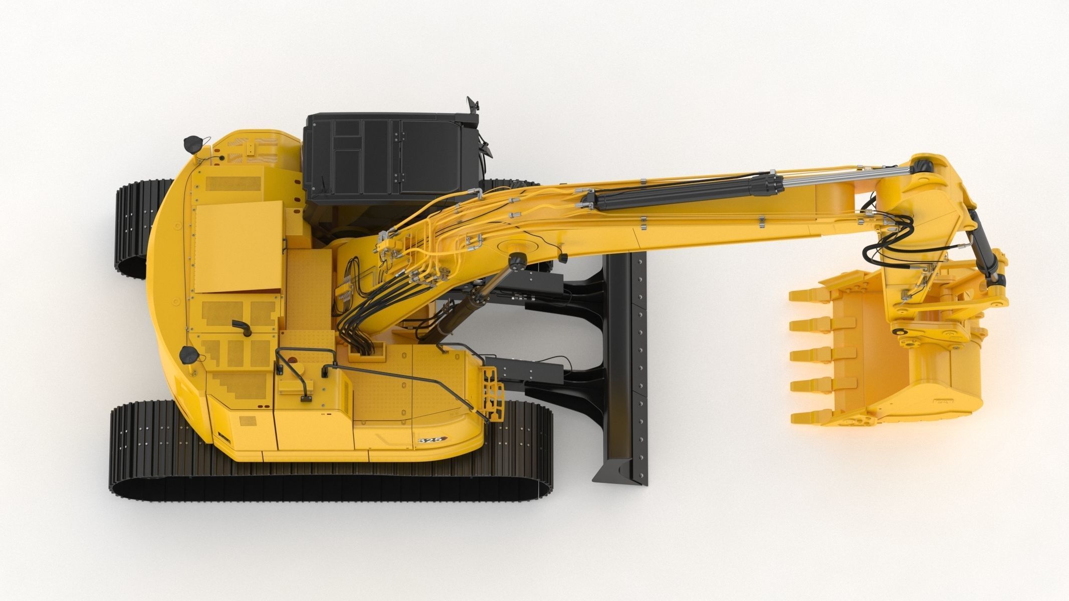 Crawler Excavator Generic 04 3D model_9