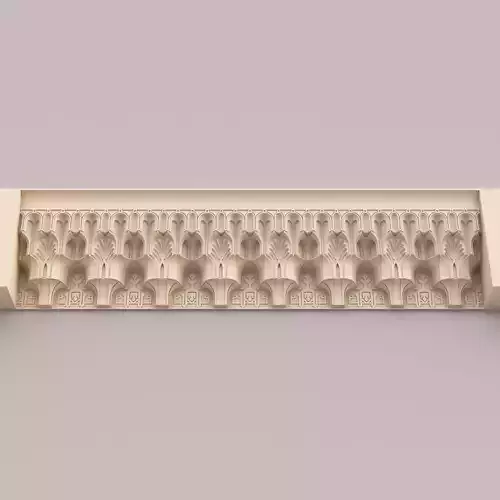 Classic Islamic Muqarnas Cornice 001 3D model