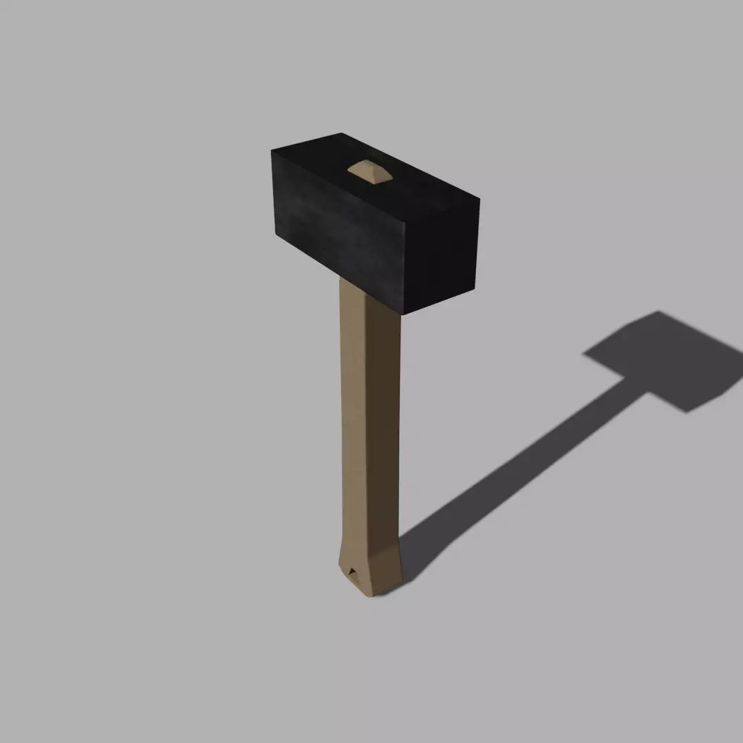 Hammer Low-poly 3D model_0