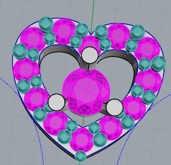 YD225 heart shaped ring 3D print model_4