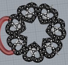 YD225 heart shaped ring 3D print model_3