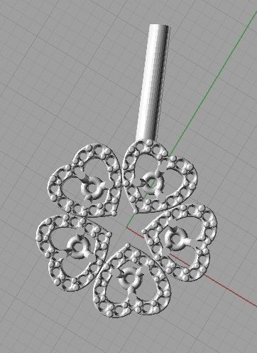 YD225 heart shaped ring 3D print model_2