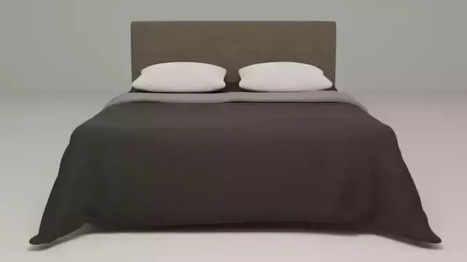3D BED with two pillows