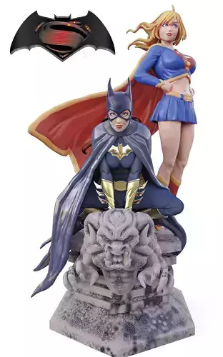 BATIGIRL Y SUPERGIRL  BATMAN