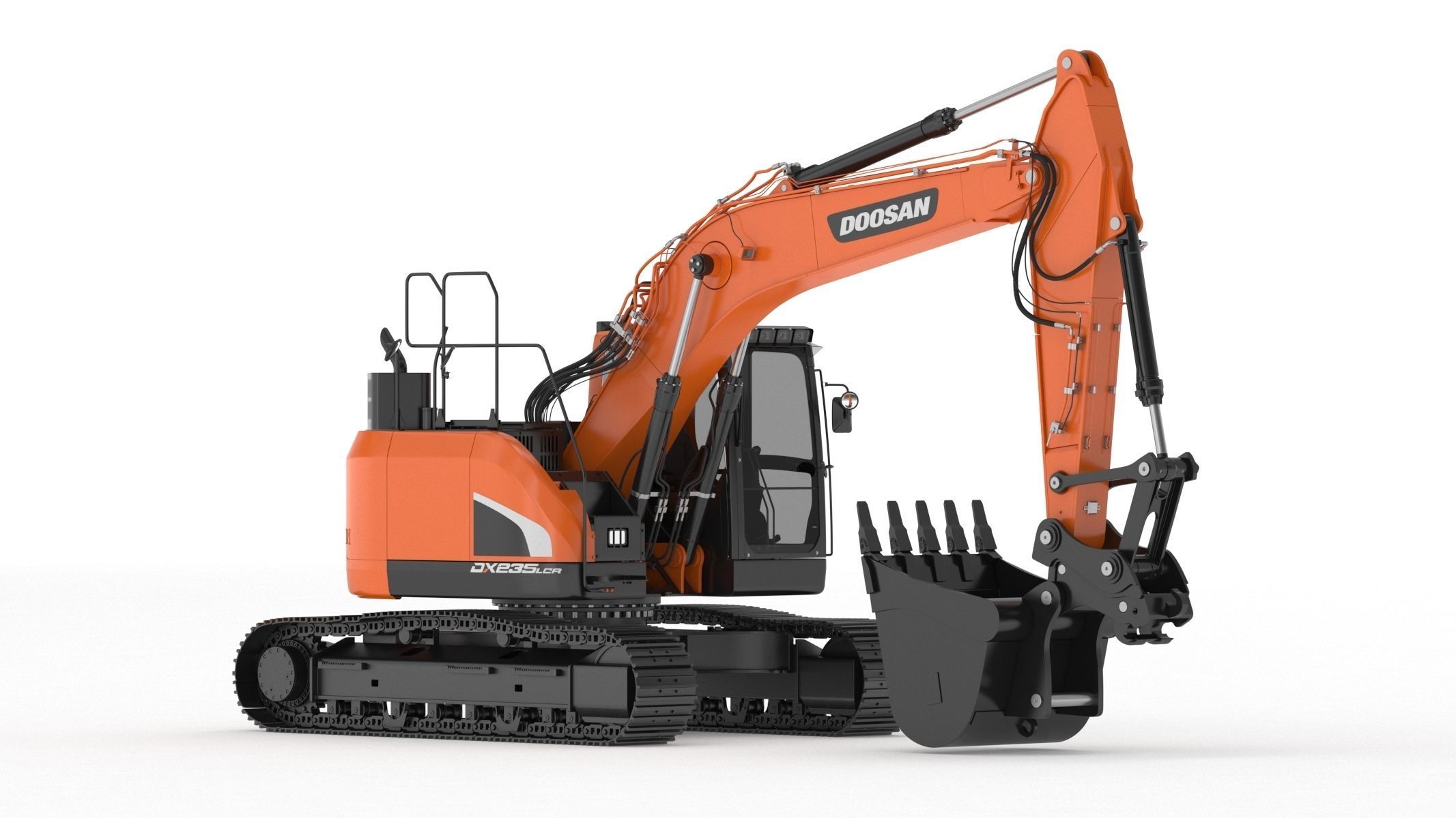 Doosan DX235LCR-5 Crawler Excavator 3D model_6