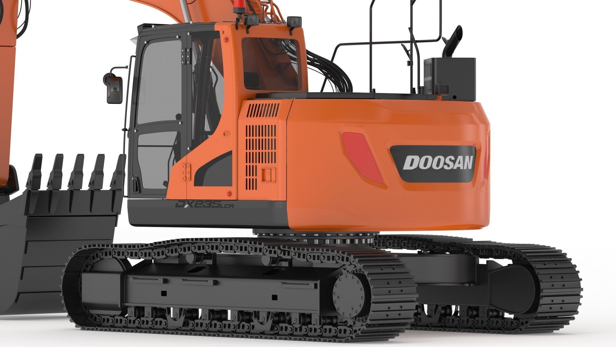 Doosan DX235LCR-5 Crawler Excavator 3D model_12