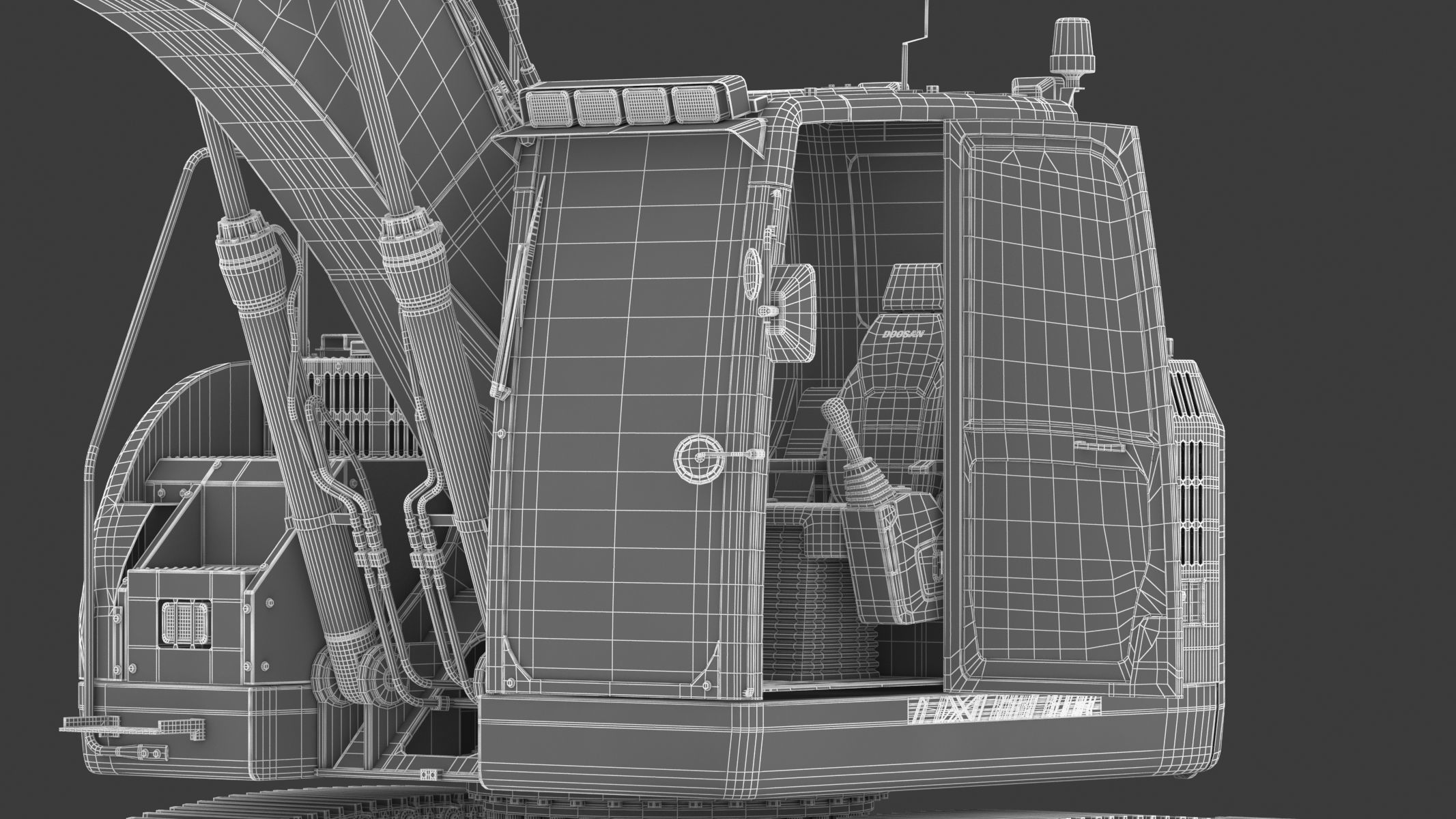 Doosan DX235LCR-5 Crawler Excavator 3D model_41
