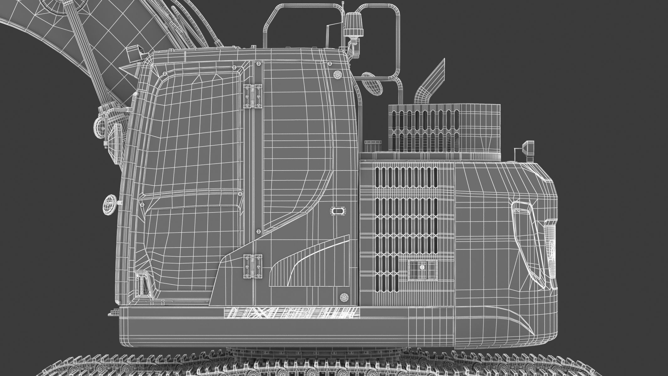 Doosan DX235LCR-5 Crawler Excavator 3D model_34