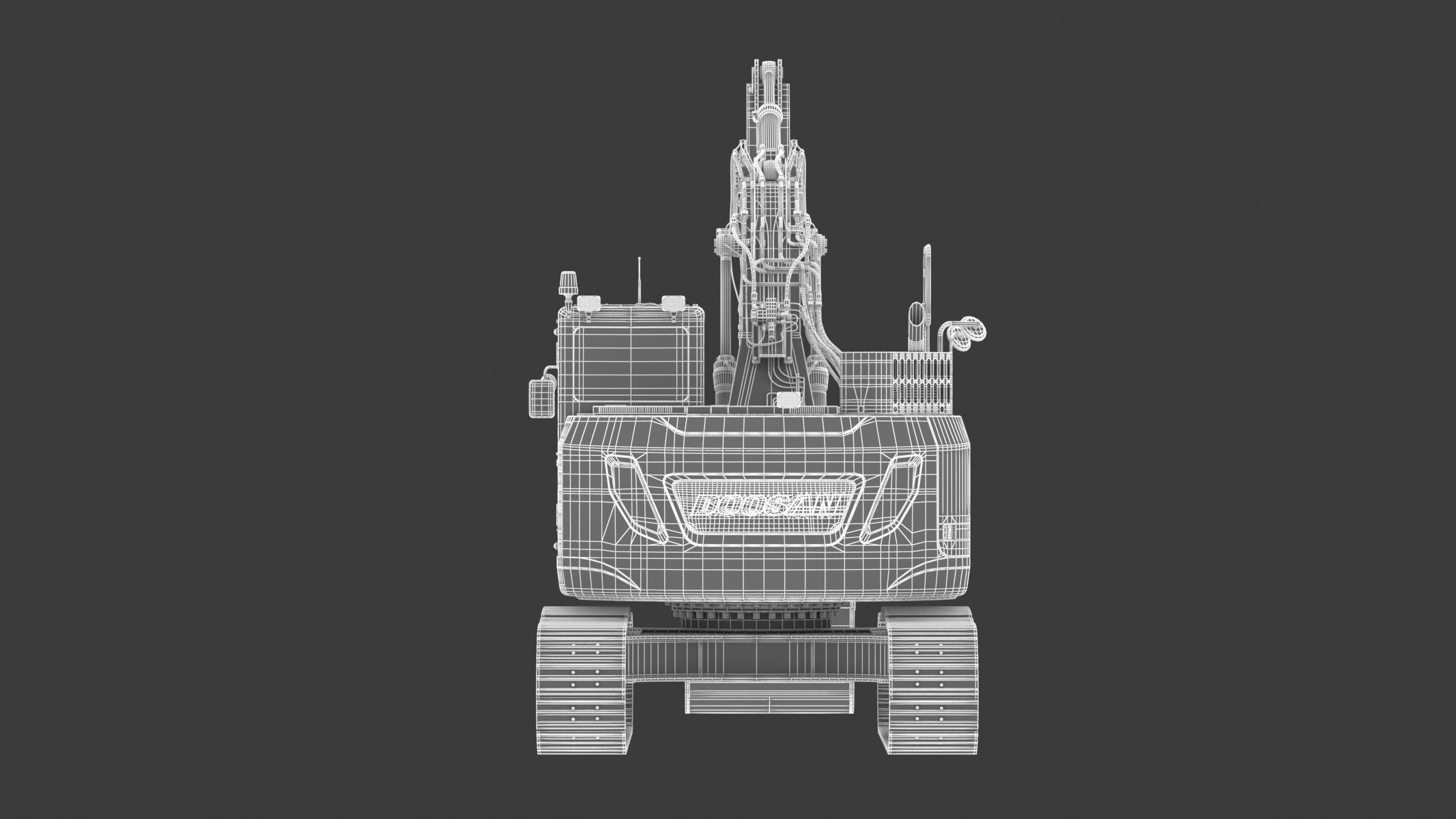 Doosan DX235LCR-5 Crawler Excavator 3D model_22