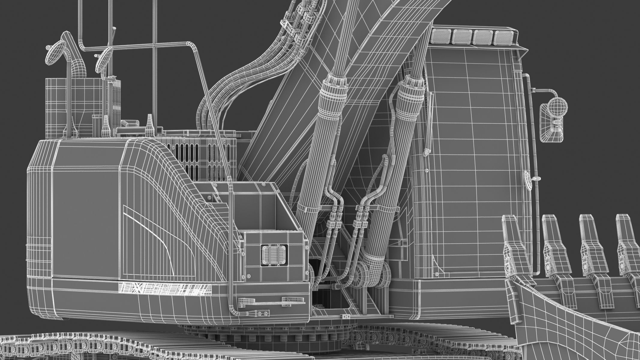 Doosan DX235LCR-5 Crawler Excavator 3D model_37