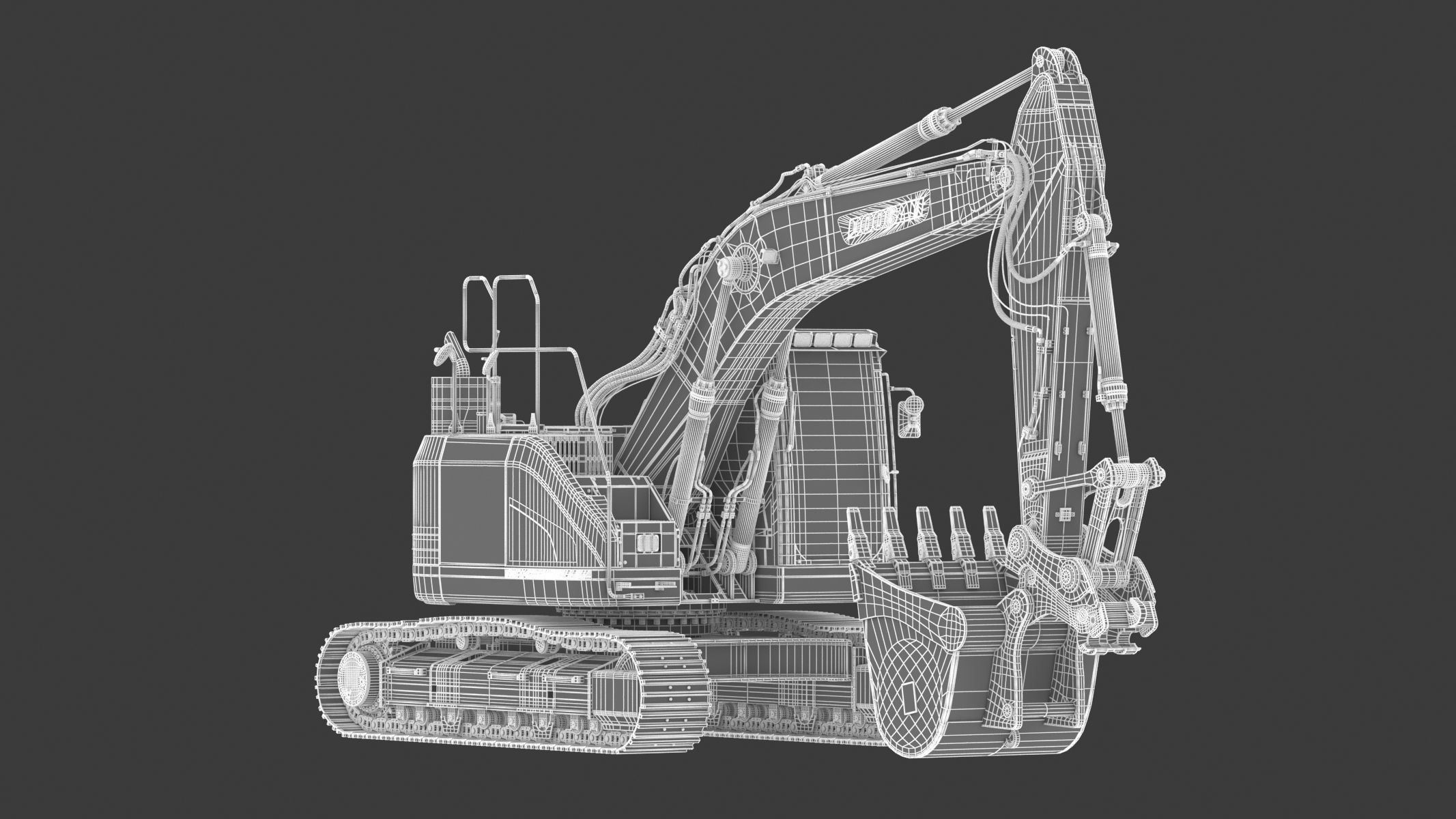 Doosan DX235LCR-5 Crawler Excavator 3D model_27