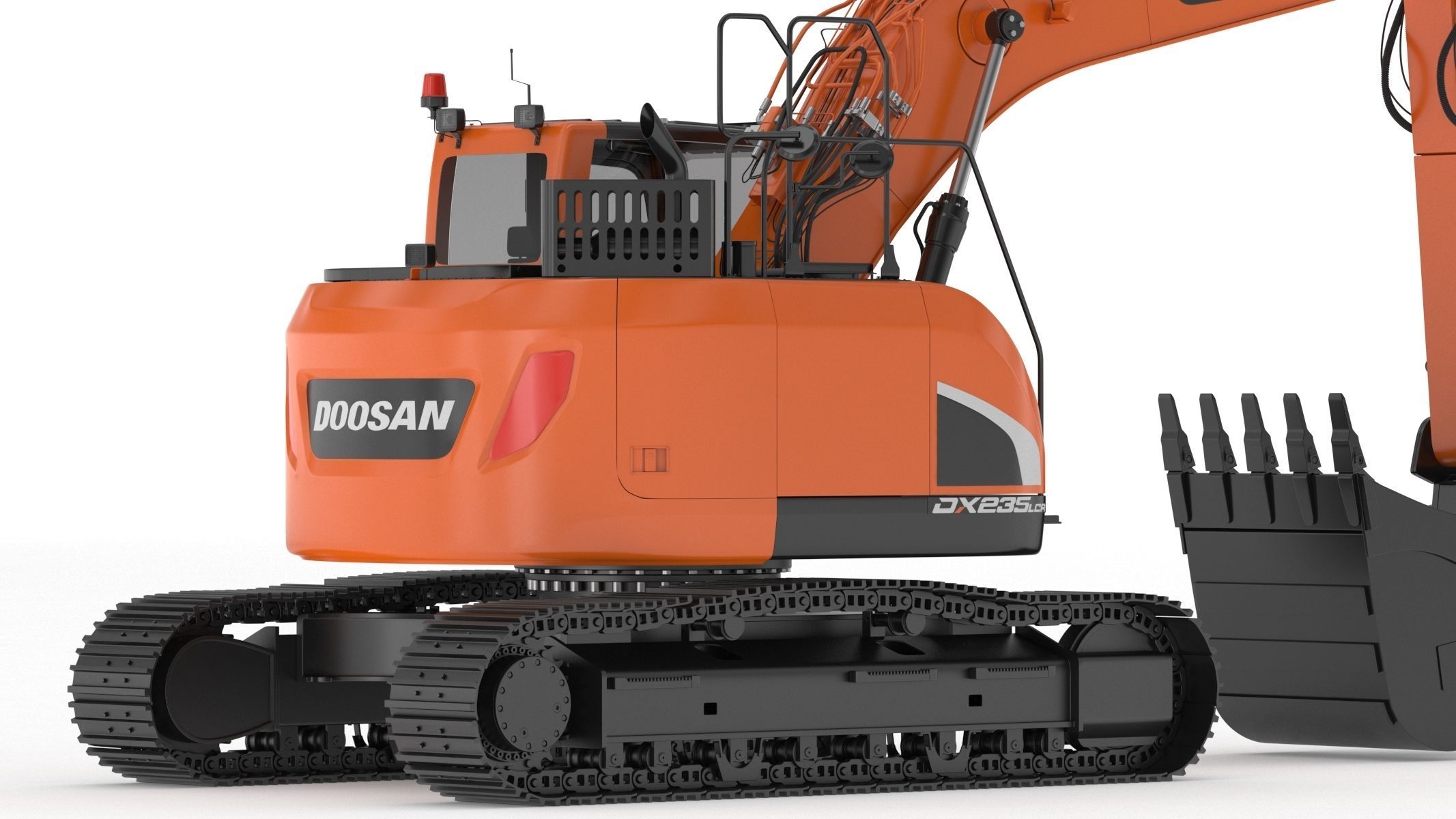 Doosan DX235LCR-5 Crawler Excavator 3D model_10