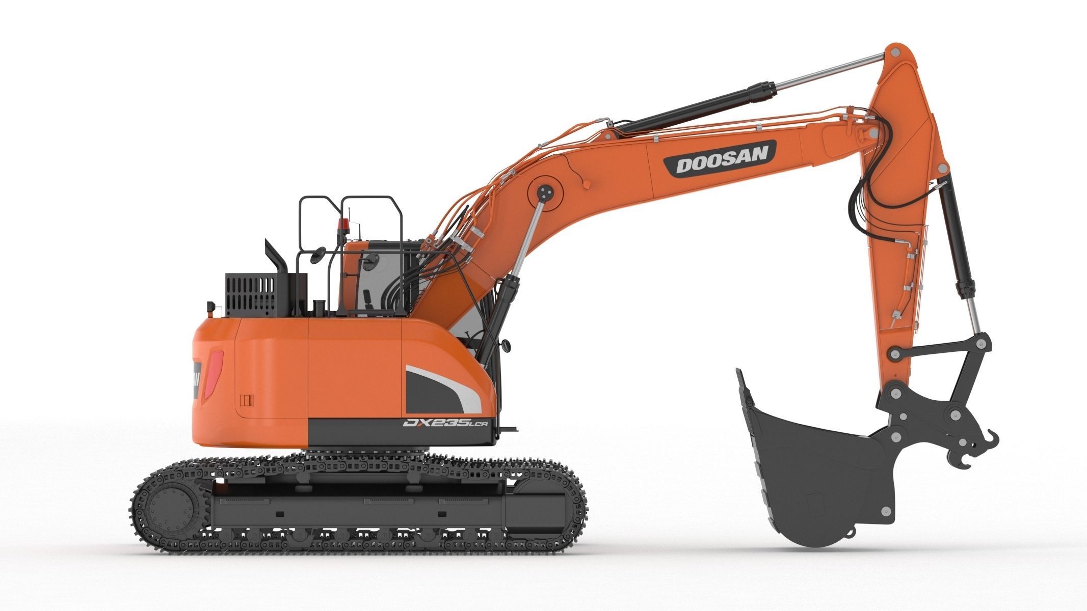 Doosan DX235LCR-5 Crawler Excavator 3D model_7