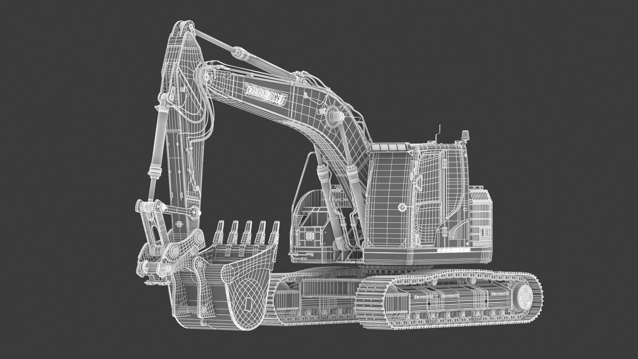 Doosan DX235LCR-5 Crawler Excavator 3D model_25